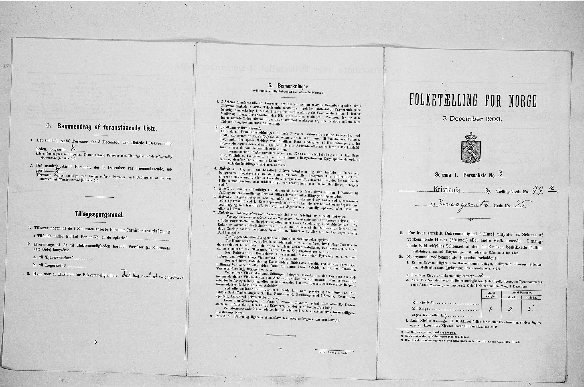SAO, Folketelling 1900 for 0301 Kristiania kjøpstad, 1900, s. 41848