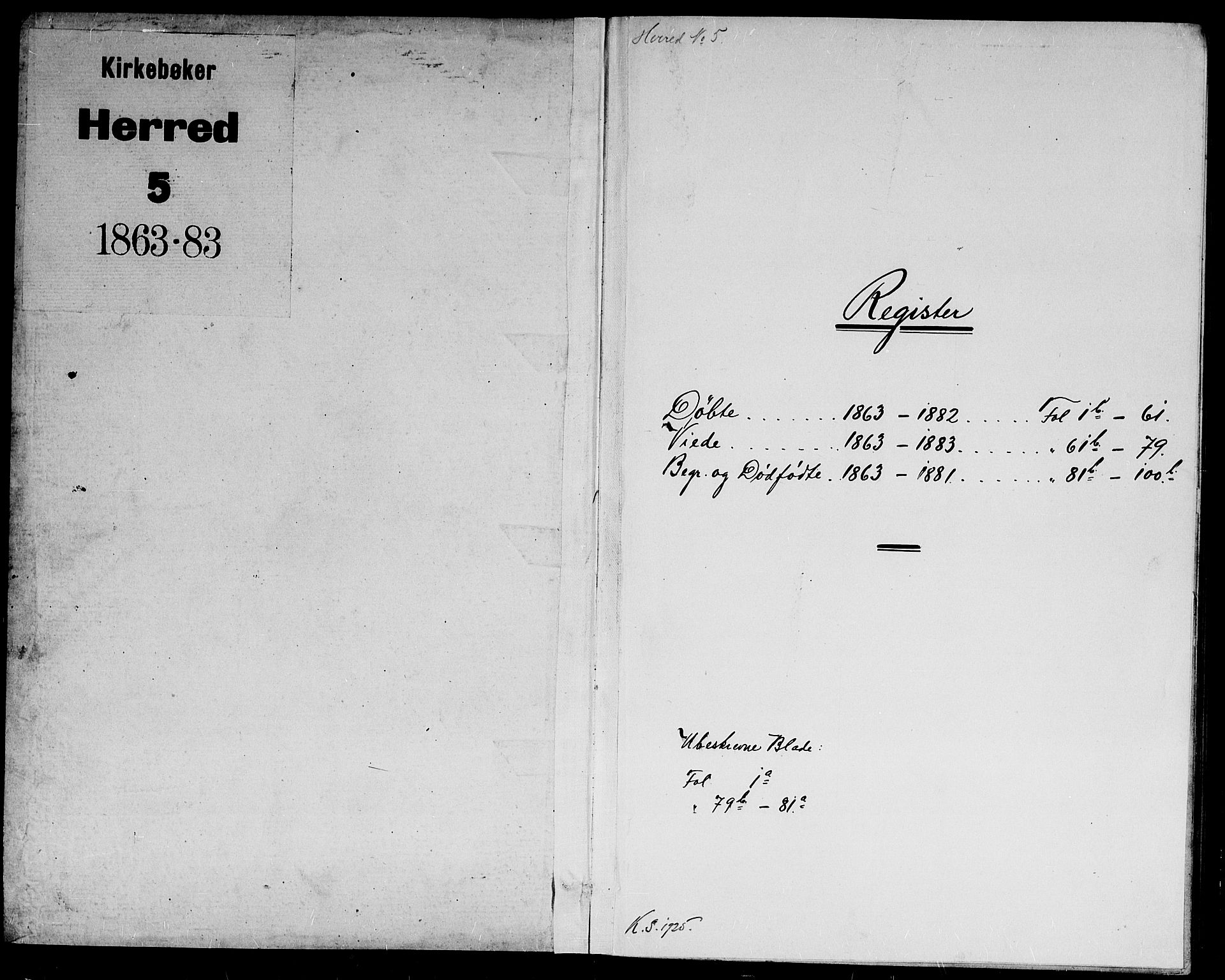 Herad sokneprestkontor, SAK/1111-0018/F/Fb/Fba/L0003: Klokkerbok nr. B 3, 1863-1883