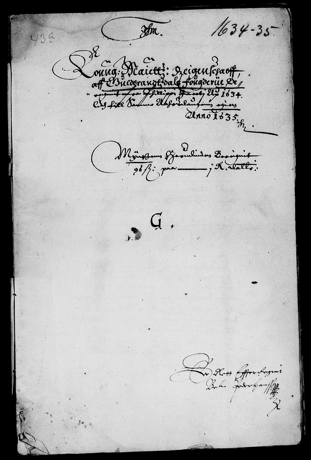 Rentekammeret inntil 1814, Reviderte regnskaper, Lensregnskaper, RA/EA-5023/R/Rb/Rba/L0118: Akershus len, 1634-1635