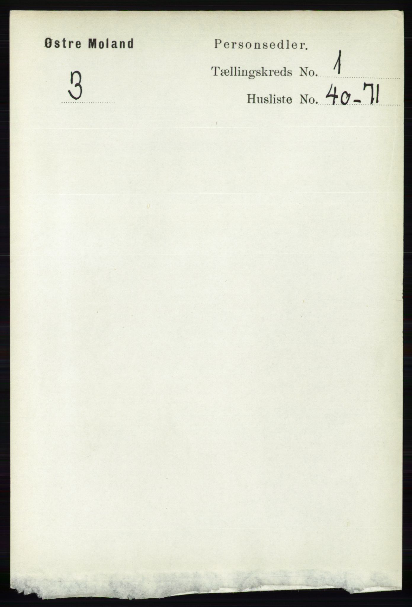 RA, Folketelling 1891 for 0918 Austre Moland herred, 1891, s. 333
