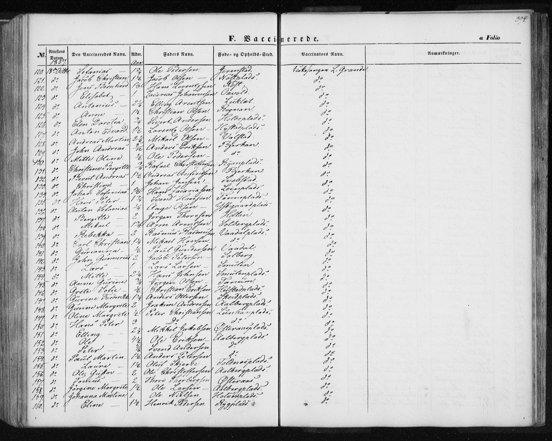 Ministerialprotokoller, klokkerbøker og fødselsregistre - Nord-Trøndelag, SAT/A-1458/735/L0342: Ministerialbok nr. 735A07 /1, 1849-1862, s. 394