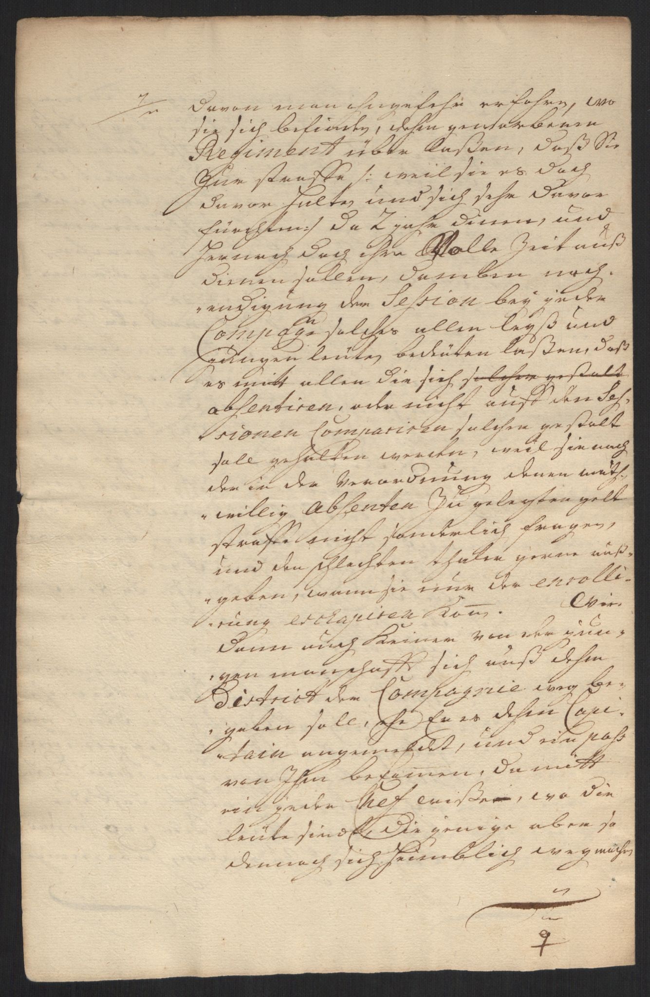 Kommanderende general (KG I) med Det norske krigsdirektorium, AV/RA-EA-5419/B/L0006: Kommanderende generals konsepter, 1720-1721, s. 7