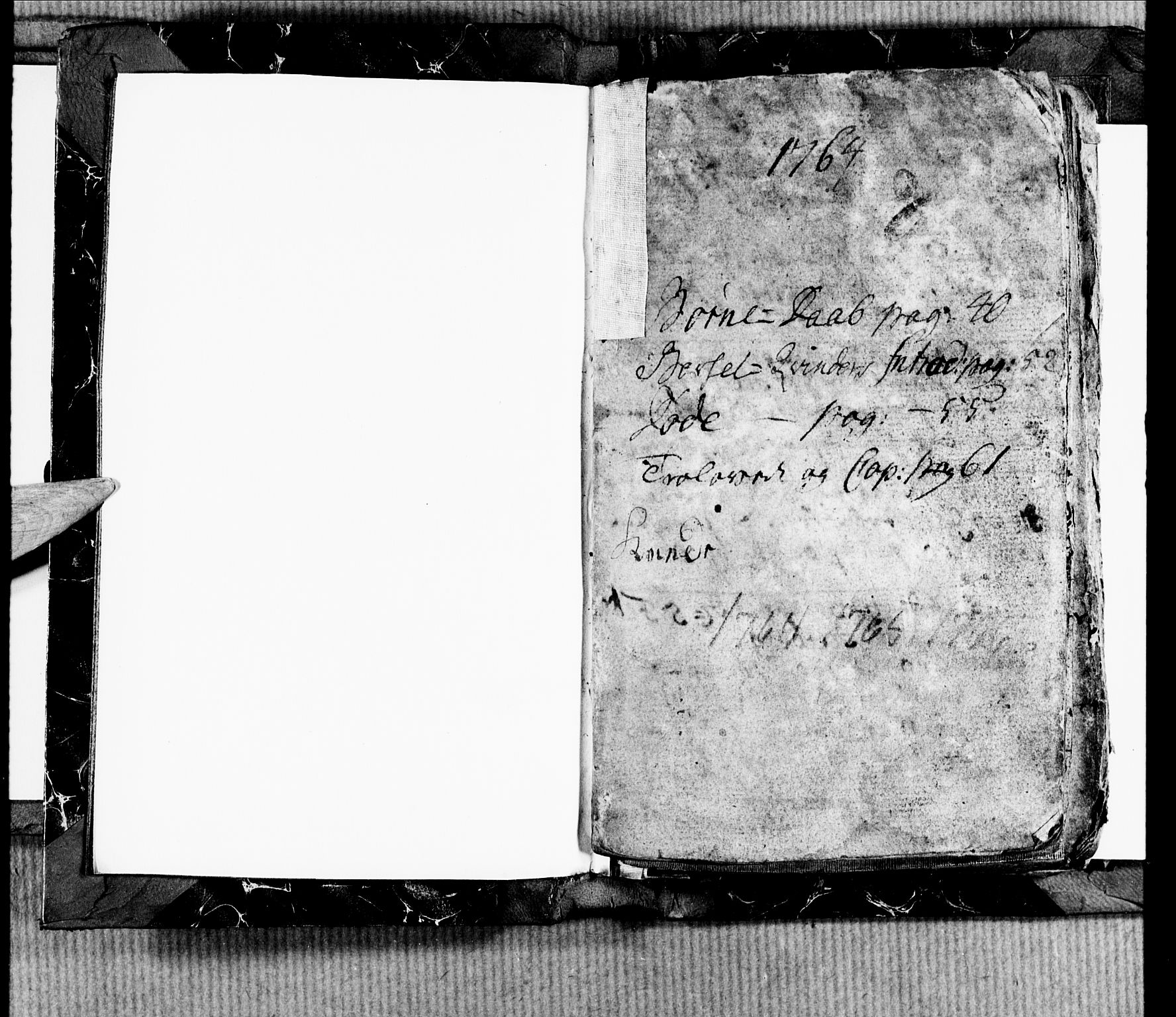Ullensvang sokneprestembete, SAB/A-78701/H/Hab: Klokkerbok nr. B 1, 1764-1766