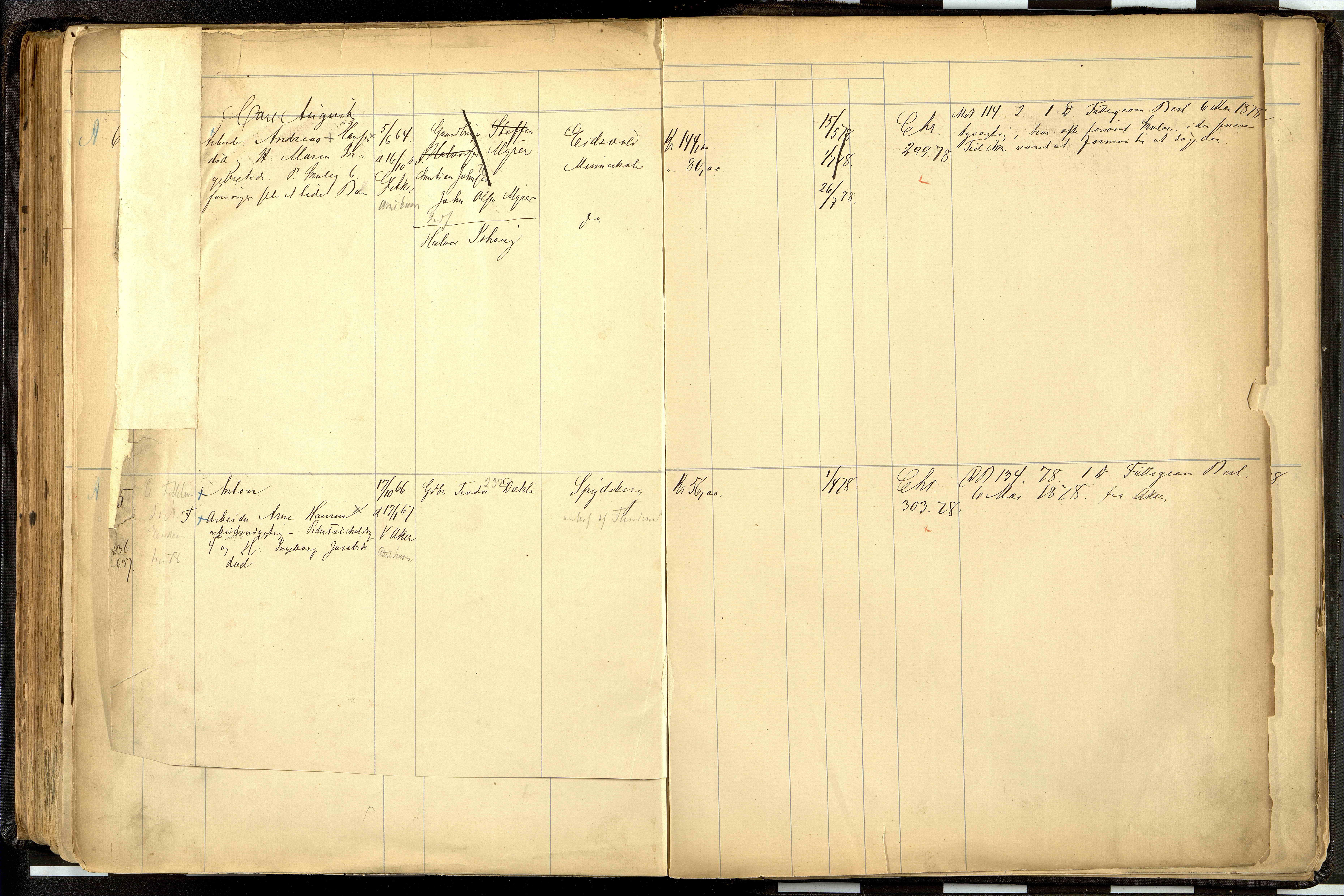 Fattigvesenet, OBA/A-20045/H/Hd/L0001: Manntallsprotokoll. Mnr. 1-644, 1865-1879, s. 320