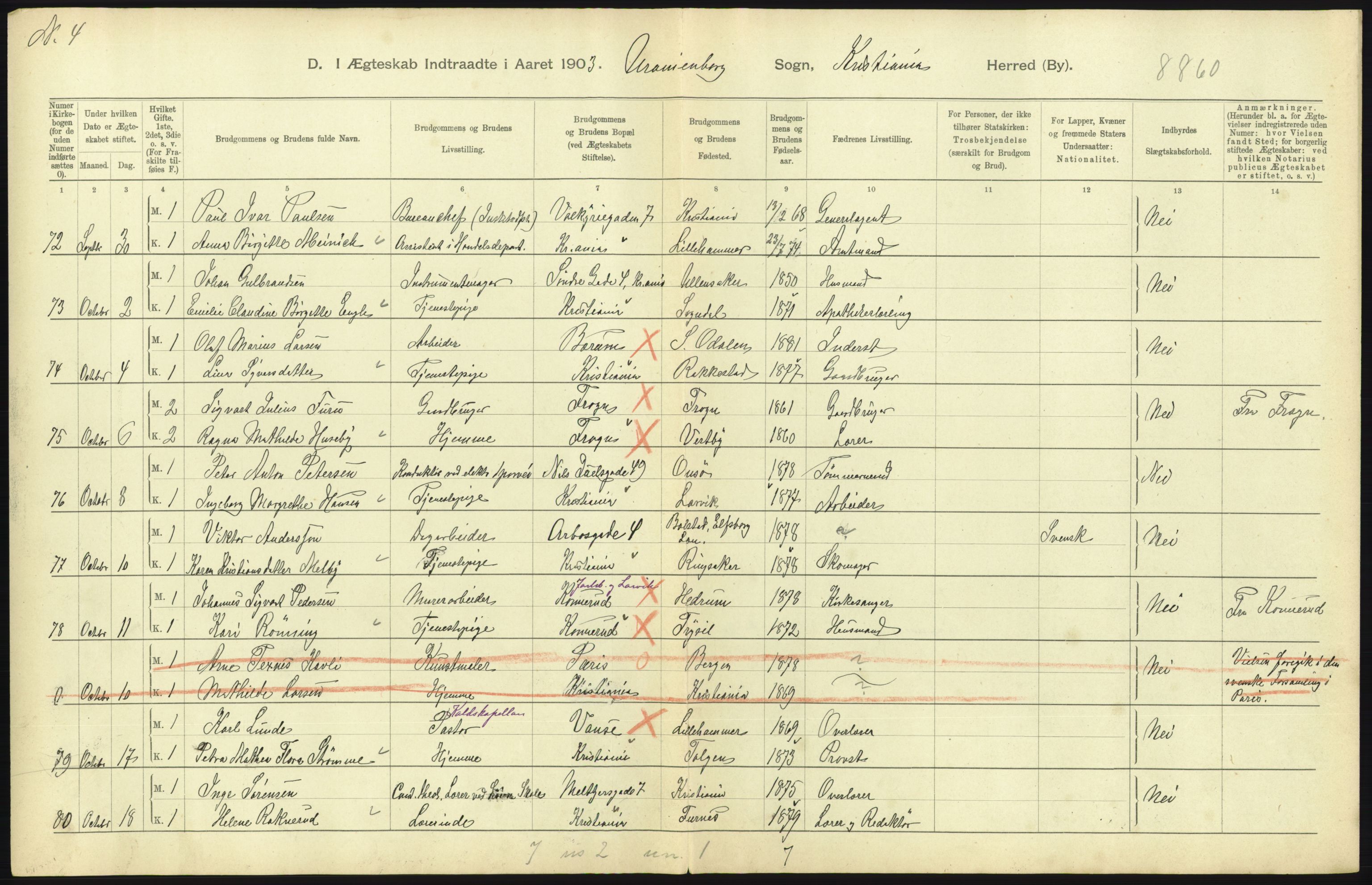 Statistisk sentralbyrå, Sosiodemografiske emner, Befolkning, AV/RA-S-2228/D/Df/Dfa/Dfaa/L0004: Kristiania: Gifte, døde, 1903, s. 673