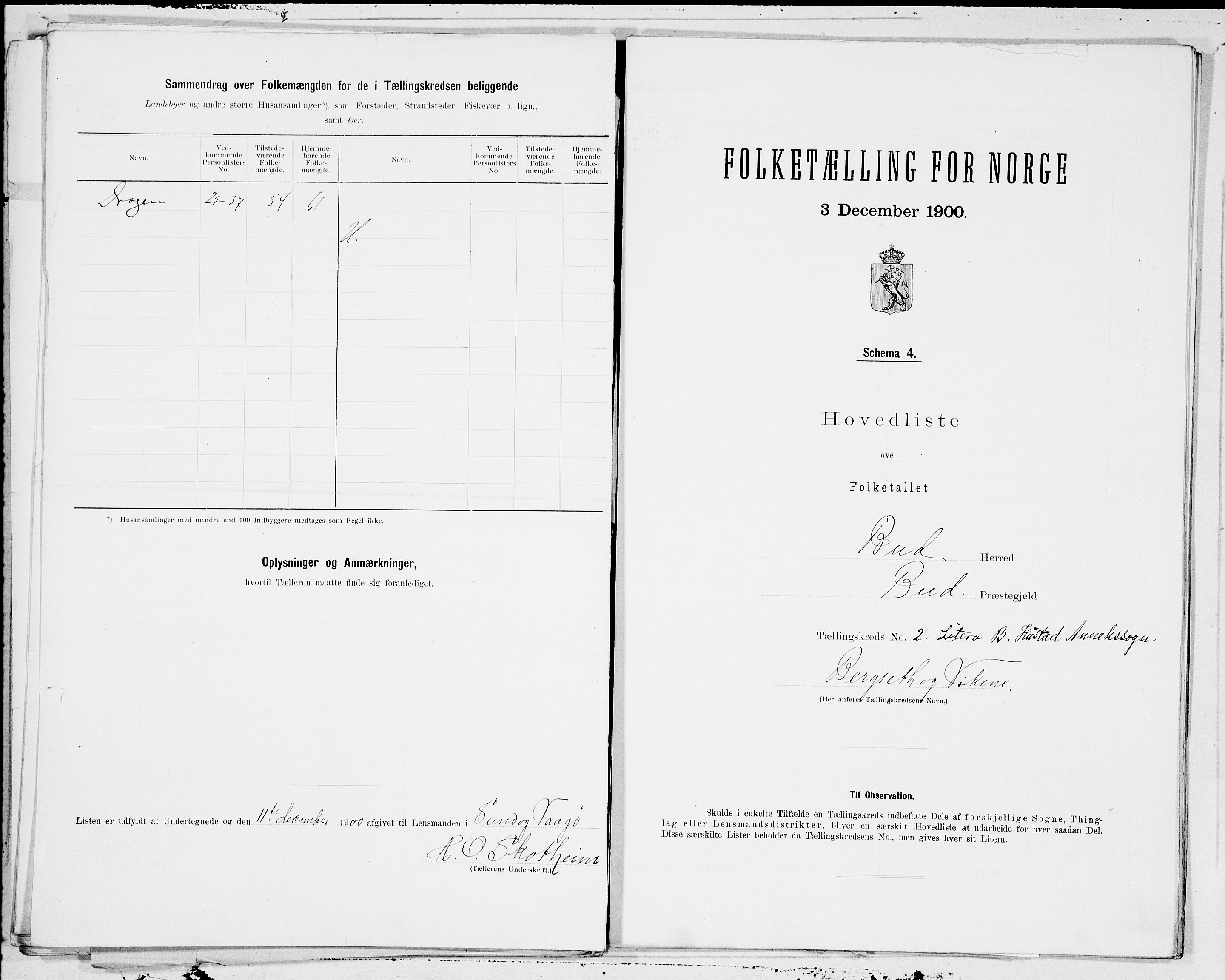 SAT, Folketelling 1900 for 1549 Bud herred, 1900, s. 8