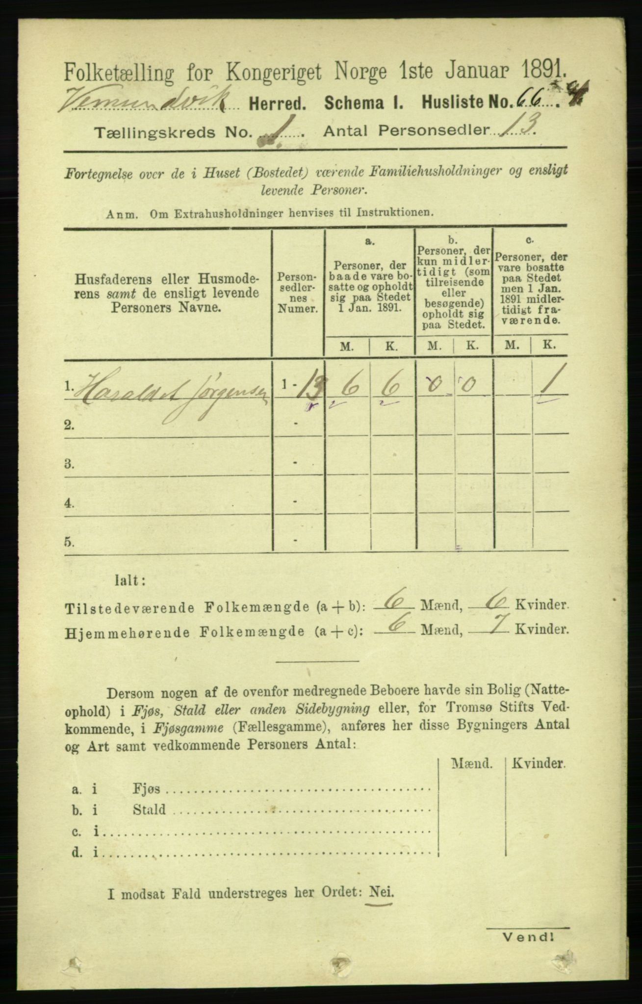 RA, Folketelling 1891 for 1745 Vemundvik herred, 1891, s. 78