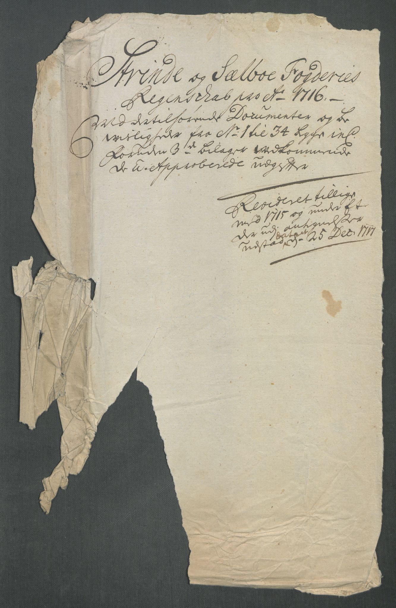 Rentekammeret inntil 1814, Reviderte regnskaper, Fogderegnskap, RA/EA-4092/R61/L4115: Fogderegnskap Strinda og Selbu, 1715-1716, s. 242