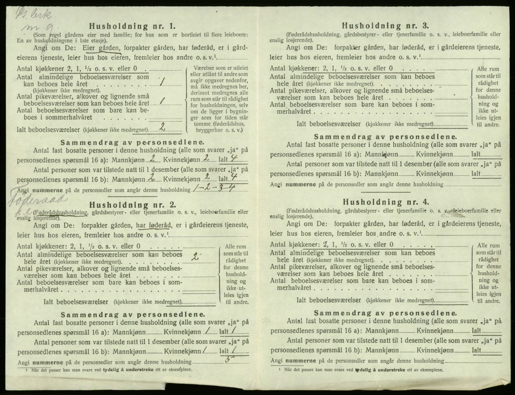 SAB, Folketelling 1920 for 1220 Bremnes herred, 1920, s. 782
