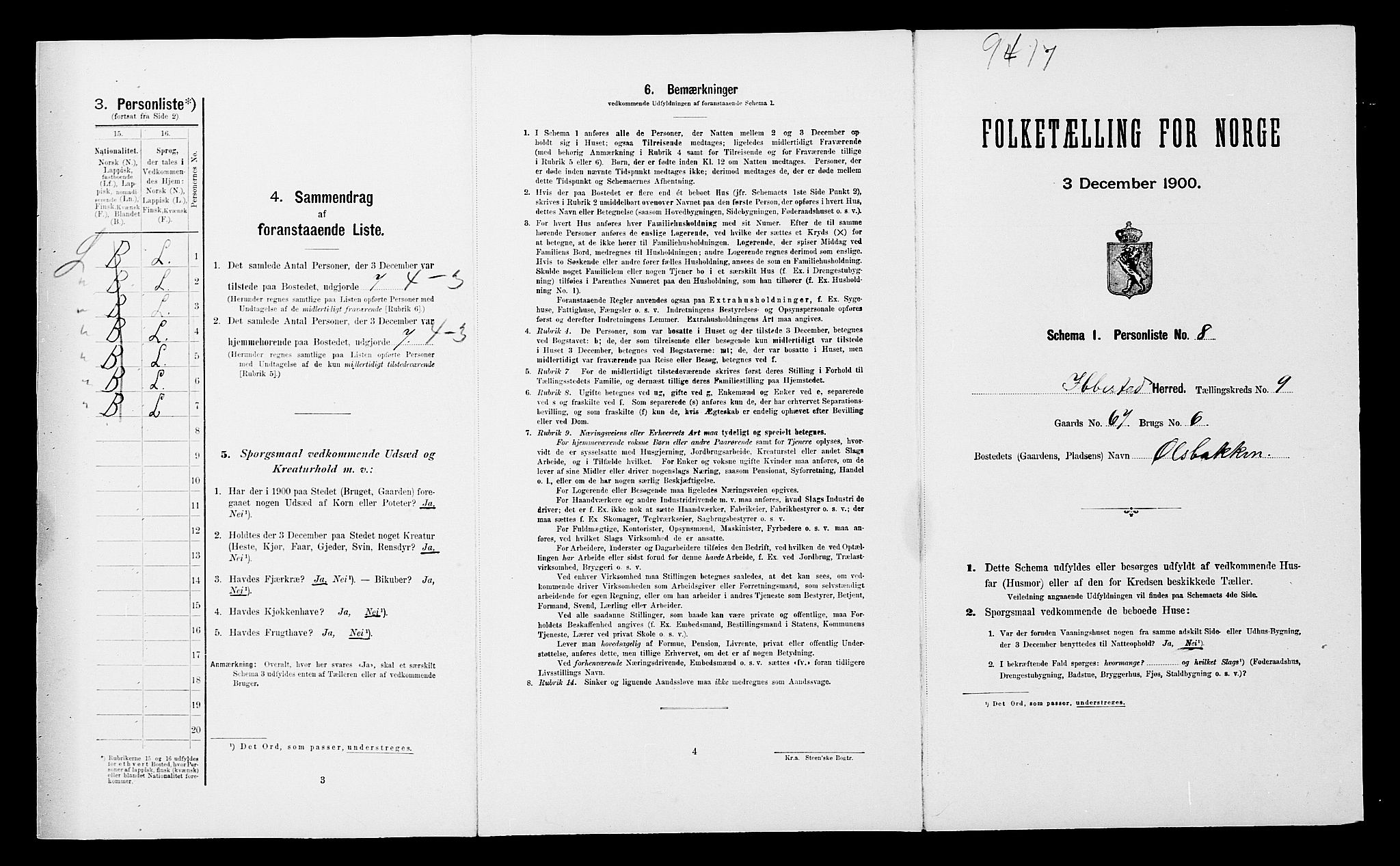 SATØ, Folketelling 1900 for 1917 Ibestad herred, 1900, s. 1186
