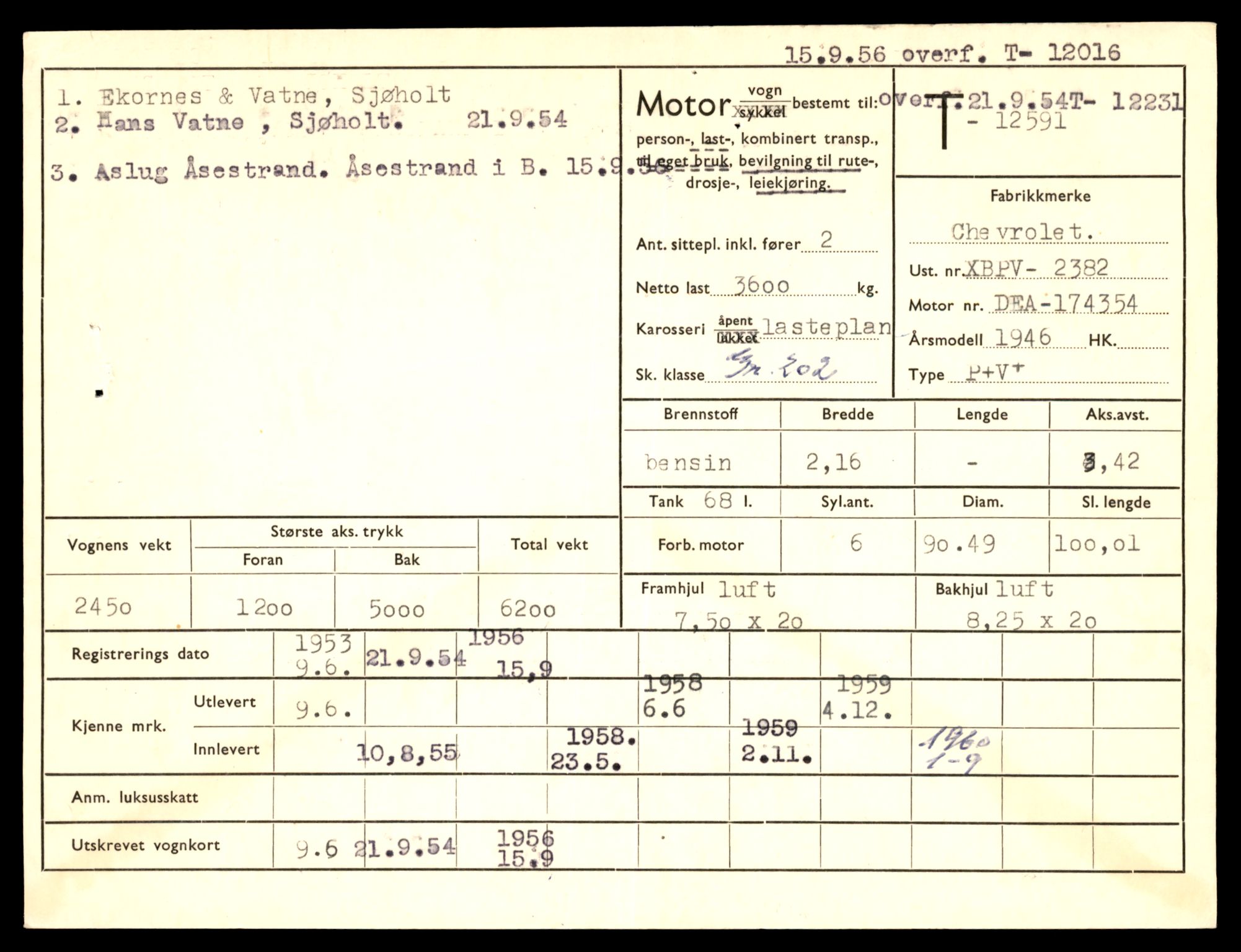 Møre og Romsdal vegkontor - Ålesund trafikkstasjon, AV/SAT-A-4099/F/Fe/L0032: Registreringskort for kjøretøy T 11997 - T 12149, 1927-1998, s. 691