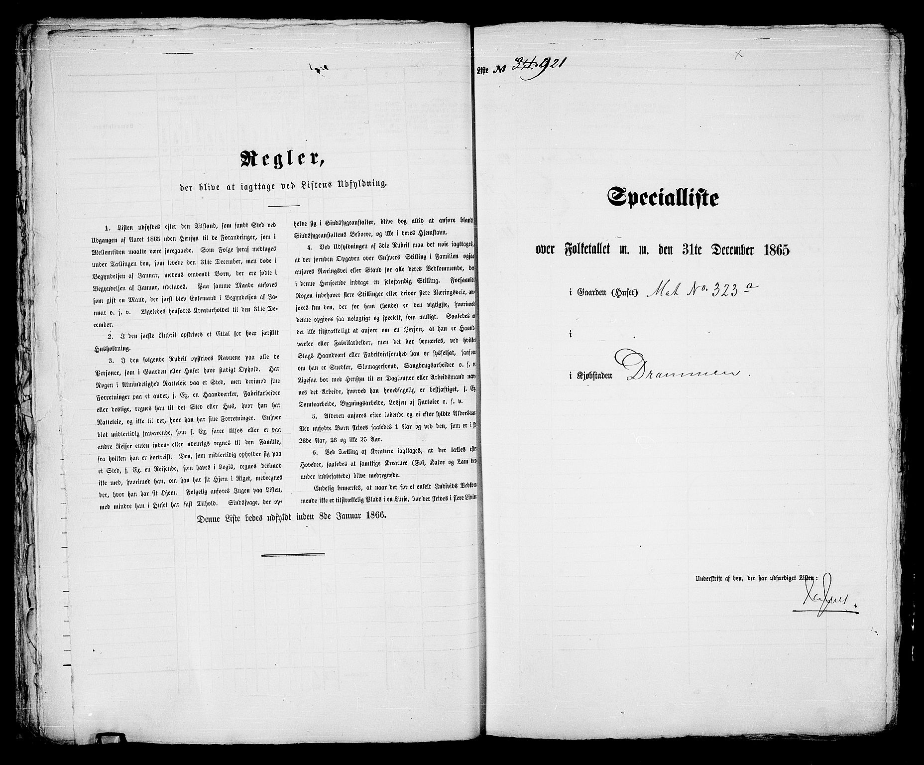 RA, Folketelling 1865 for 0602bP Strømsø prestegjeld i Drammen kjøpstad, 1865, s. 664