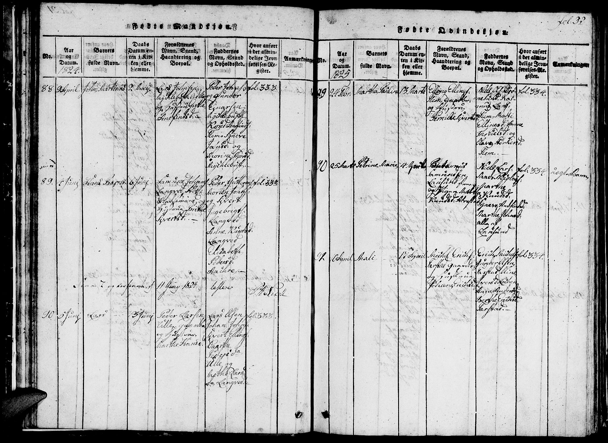 Ministerialprotokoller, klokkerbøker og fødselsregistre - Møre og Romsdal, AV/SAT-A-1454/536/L0506: Klokkerbok nr. 536C01, 1818-1859, s. 32