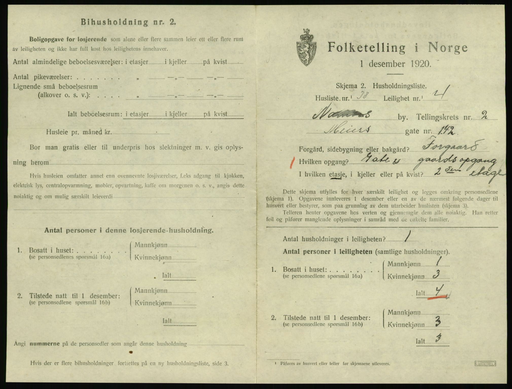 SAT, Folketelling 1920 for 1703 Namsos ladested, 1920, s. 1097