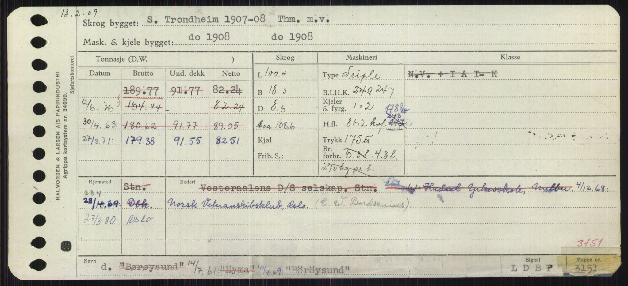 Sjøfartsdirektoratet med forløpere, Skipsmålingen, AV/RA-S-1627/H/Ha/L0001/0002: Fartøy, A-Eig / Fartøy Bjør-Eig, s. 501