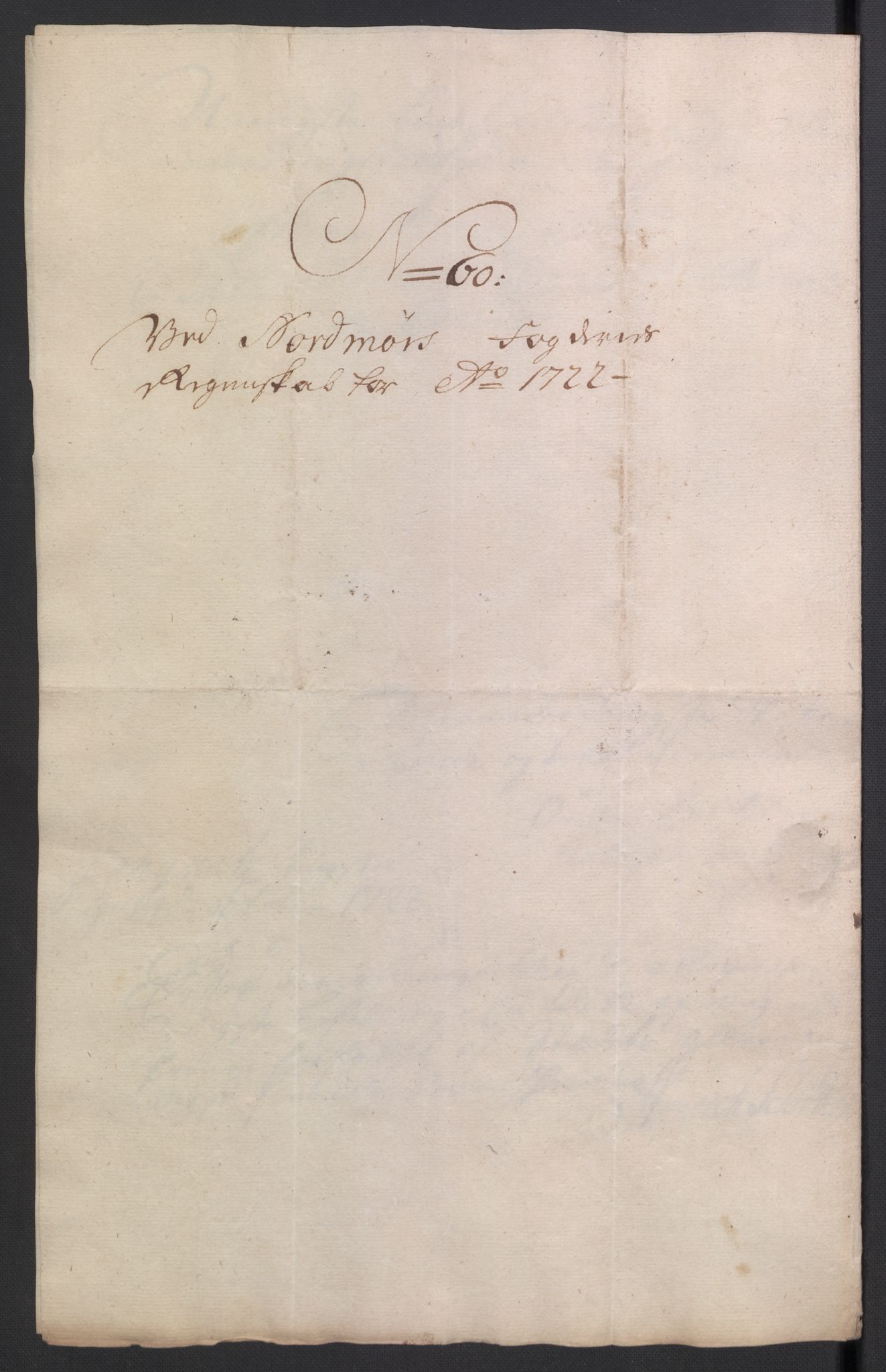 Rentekammeret inntil 1814, Reviderte regnskaper, Fogderegnskap, RA/EA-4092/R56/L3755: Fogderegnskap Nordmøre, 1722, s. 336