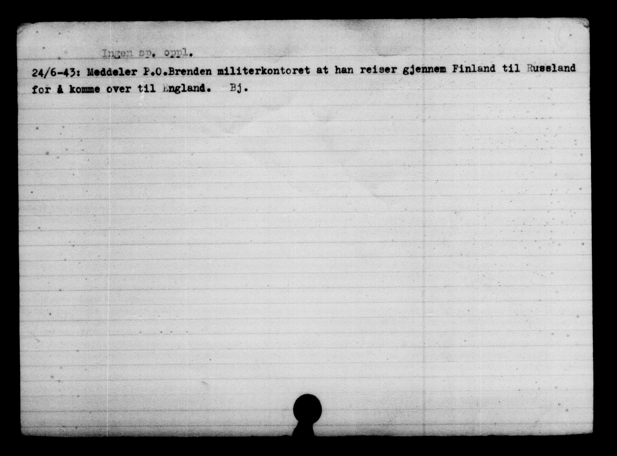 Den Kgl. Norske Legasjons Flyktningskontor, AV/RA-S-6753/V/Va/L0004: Kjesäterkartoteket.  Flyktningenr. 3496-6610, 1940-1945, s. 3025