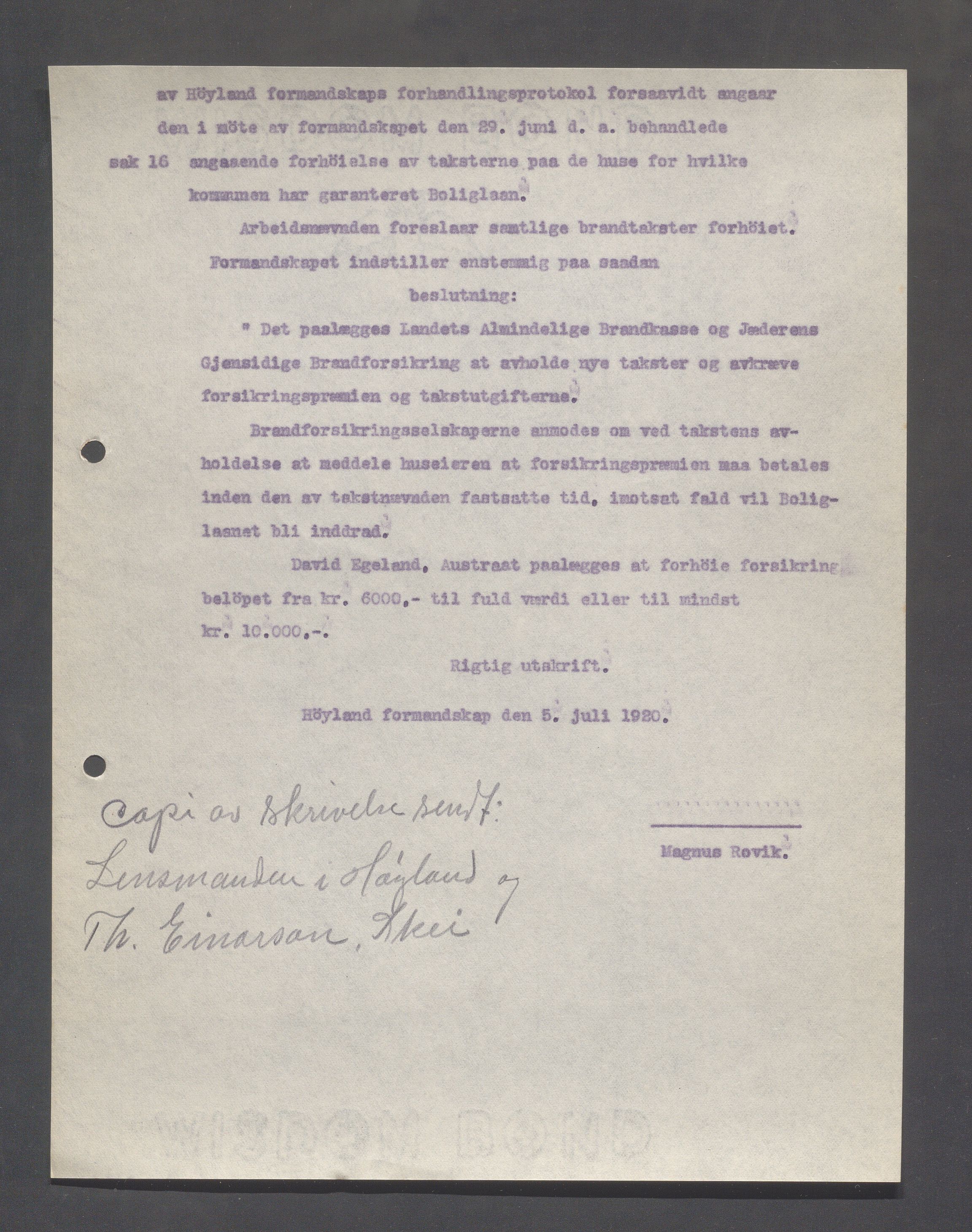 Høyland kommune - Formannskapet, IKAR/K-100046/B/L0005: Kopibok, 1918-1921, s. 1214