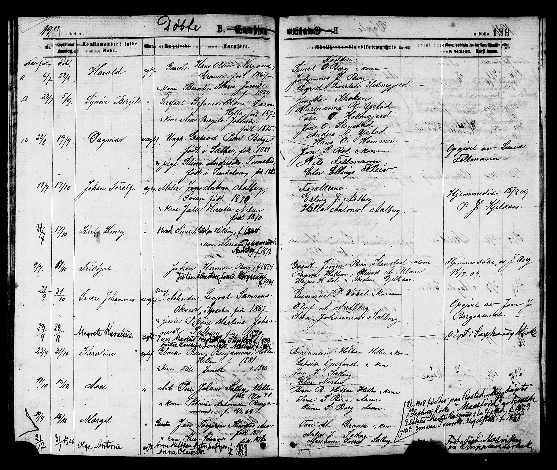 Ministerialprotokoller, klokkerbøker og fødselsregistre - Nord-Trøndelag, AV/SAT-A-1458/731/L0311: Klokkerbok nr. 731C02, 1875-1911, s. 138