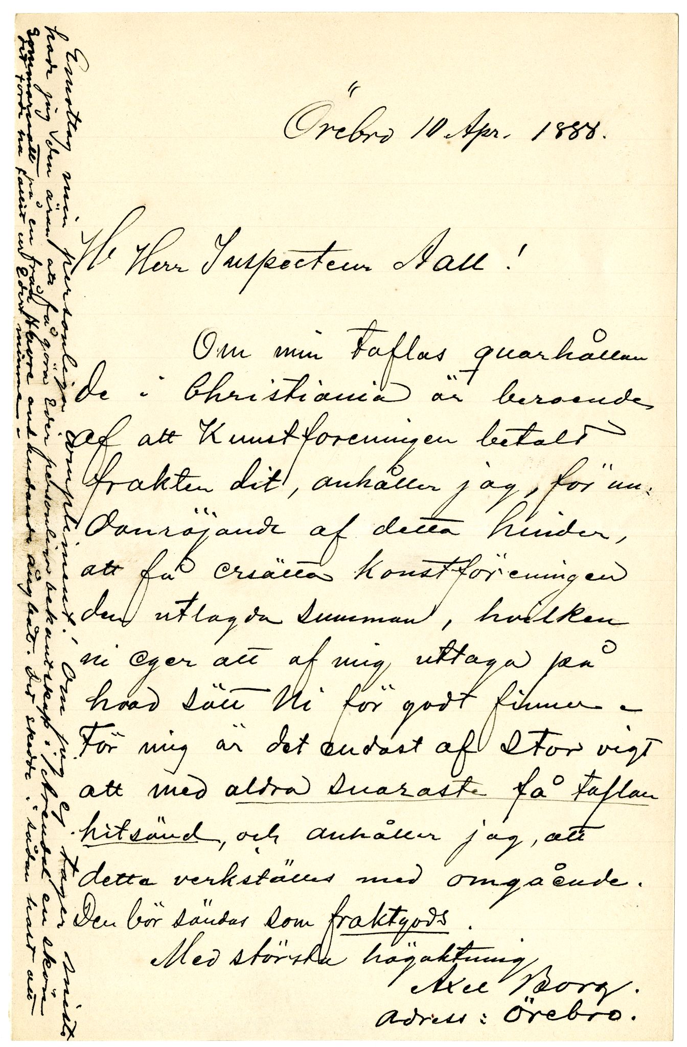 Diderik Maria Aalls brevsamling, NF/Ark-1023/F/L0002: D.M. Aalls brevsamling. B - C, 1799-1889, s. 132