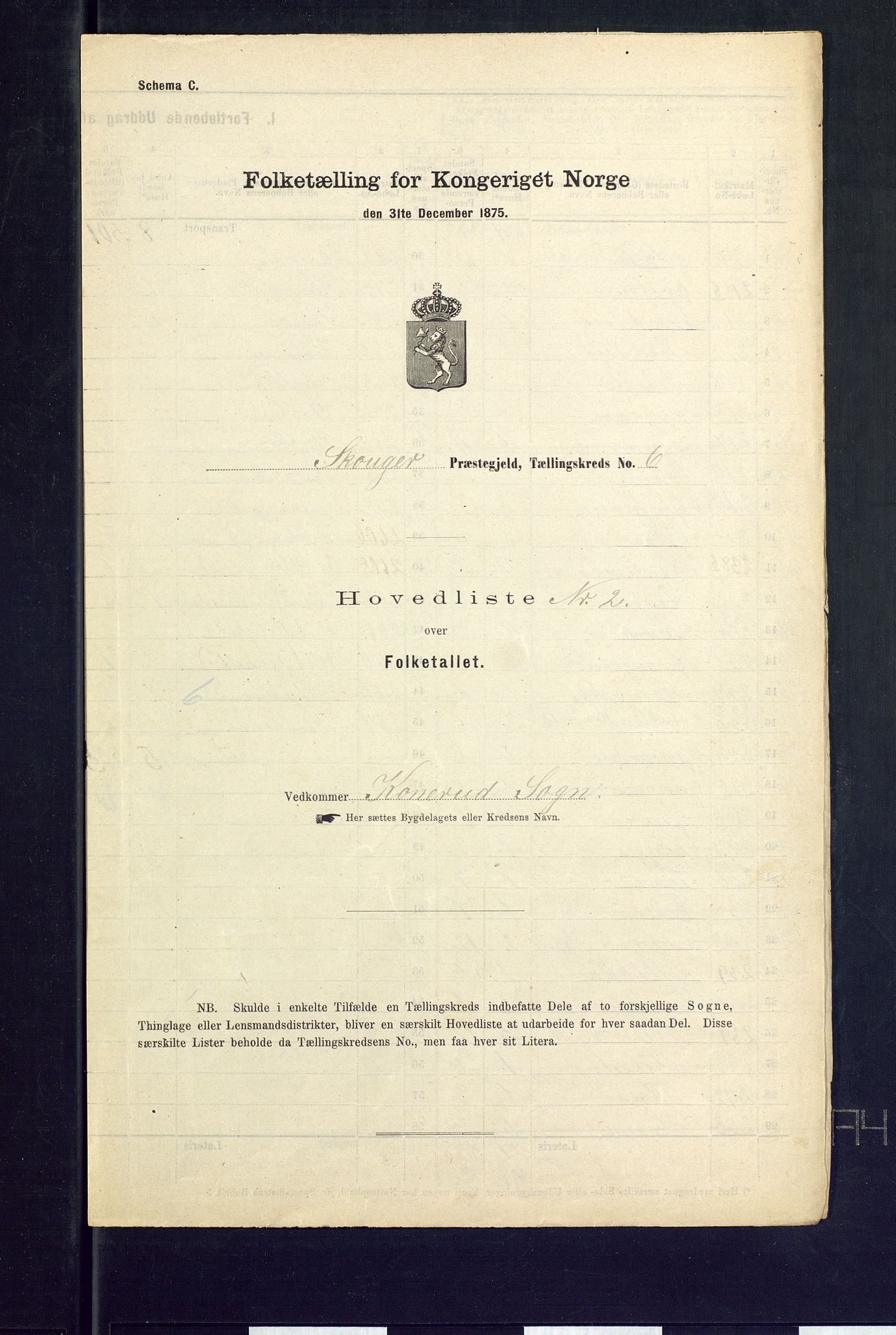 SAKO, Folketelling 1875 for 0712P Skoger prestegjeld, 1875, s. 31