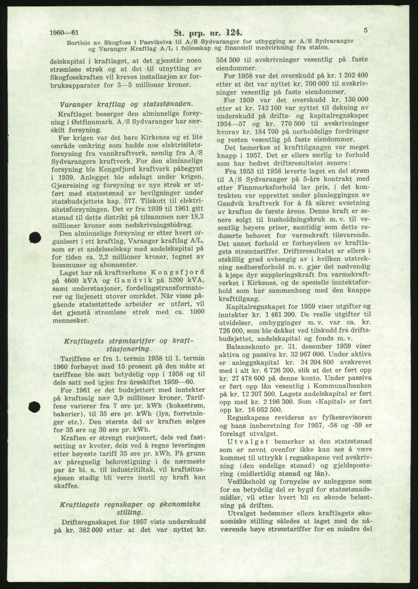 Vassdragsdirektoratet/avdelingen, RA/S-6242/F/Fa/L0532: Pasvikelva, 1956-1961, s. 65