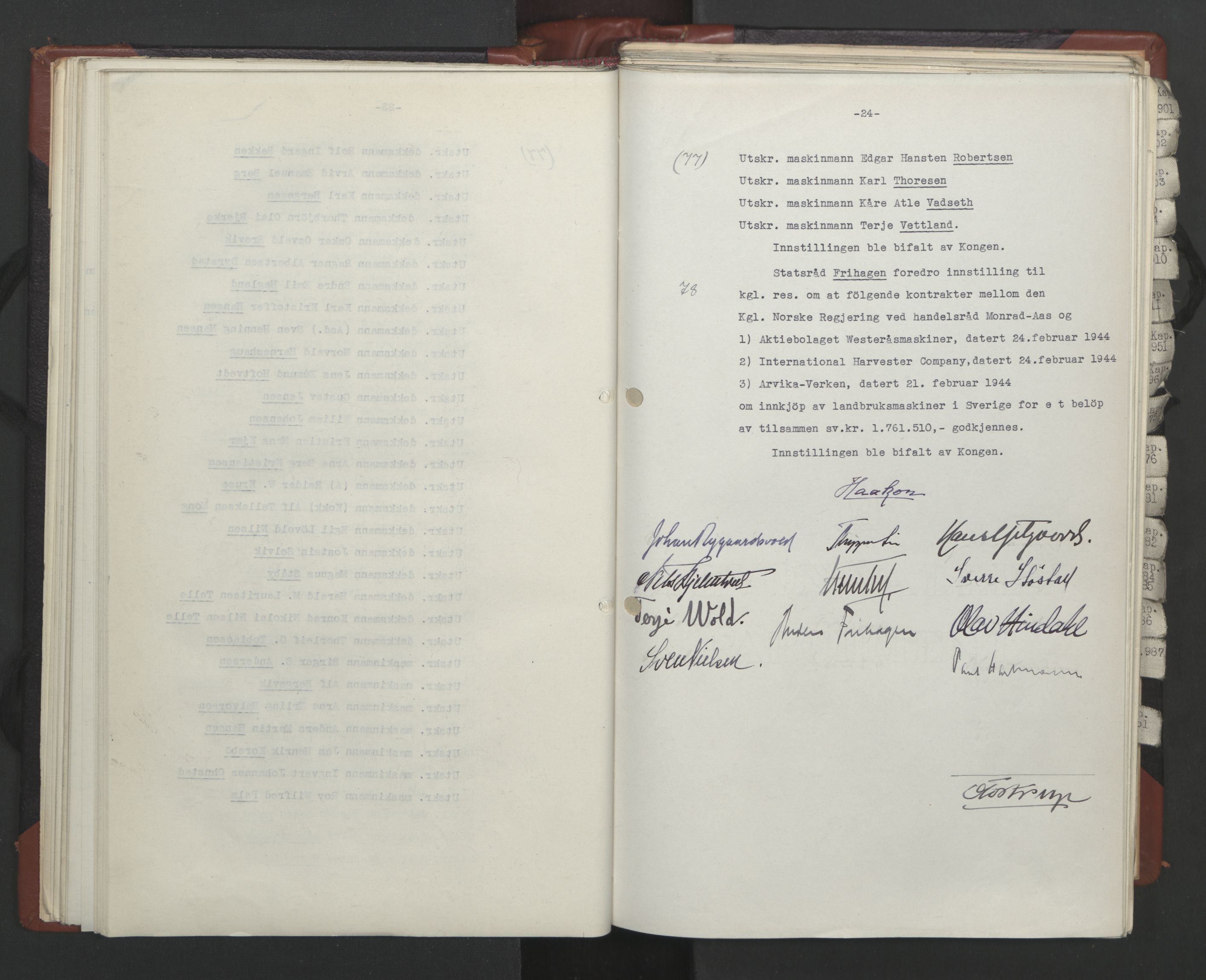 Statsrådssekretariatet, AV/RA-S-1001/A/Ac/L0124: Kgl. res. 14/1-30/6, 1944, s. 69