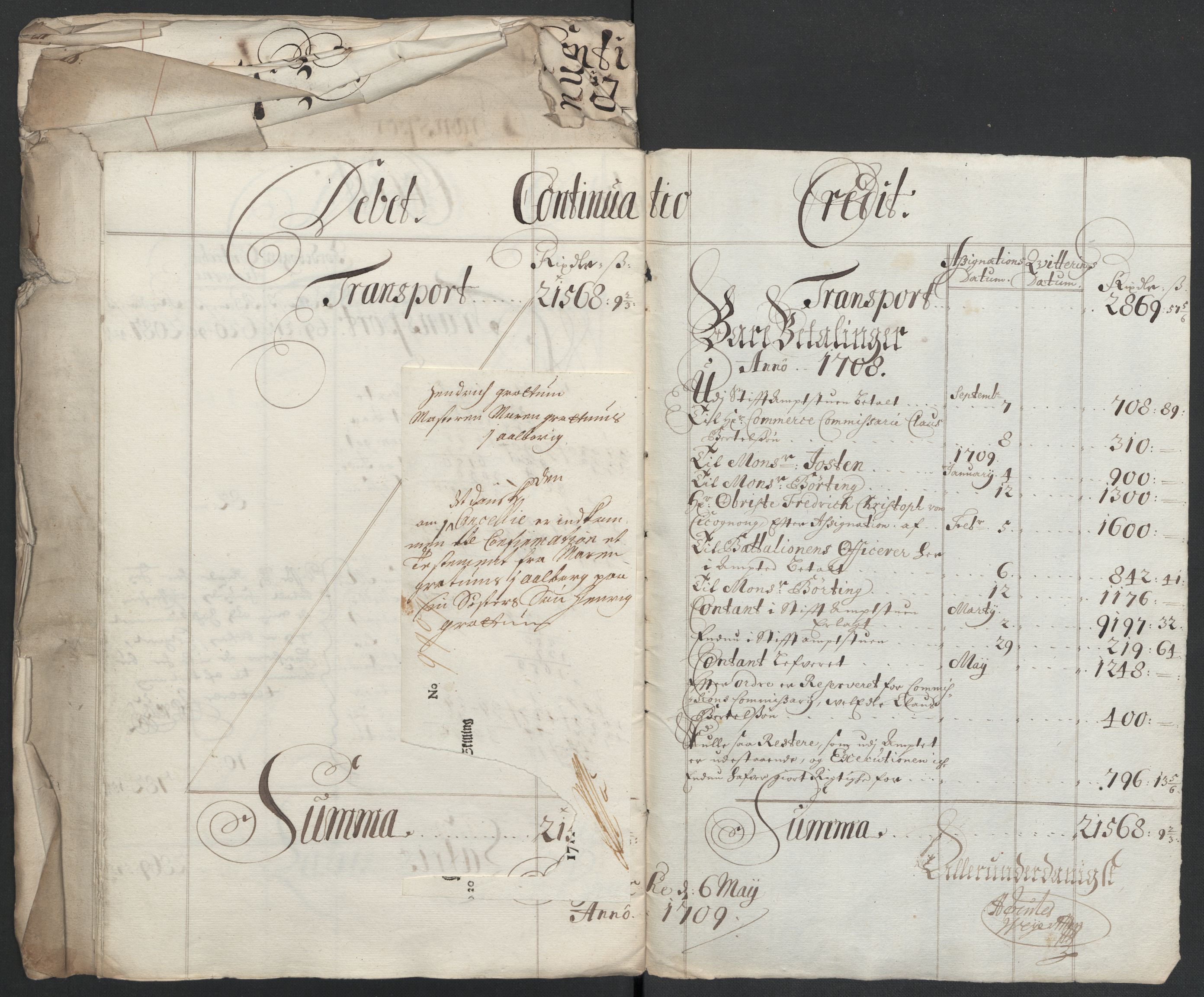 Rentekammeret inntil 1814, Reviderte regnskaper, Fogderegnskap, AV/RA-EA-4092/R36/L2118: Fogderegnskap Øvre og Nedre Telemark og Bamble, 1708-1709, s. 22