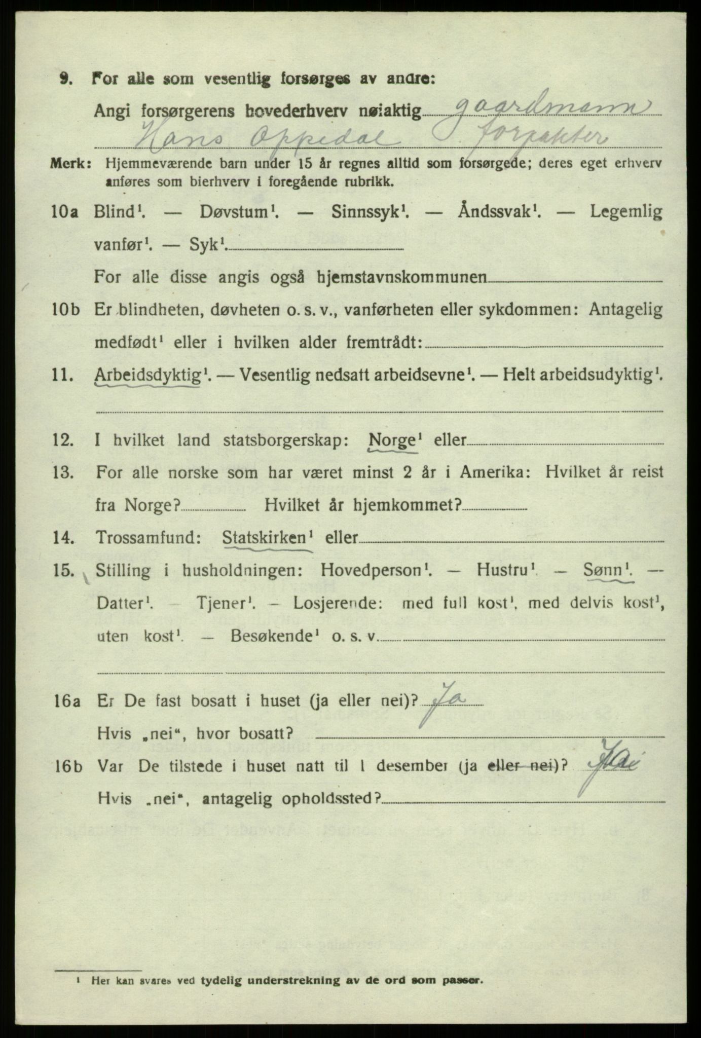SAB, Folketelling 1920 for 1254 Hamre herred, 1920, s. 6258