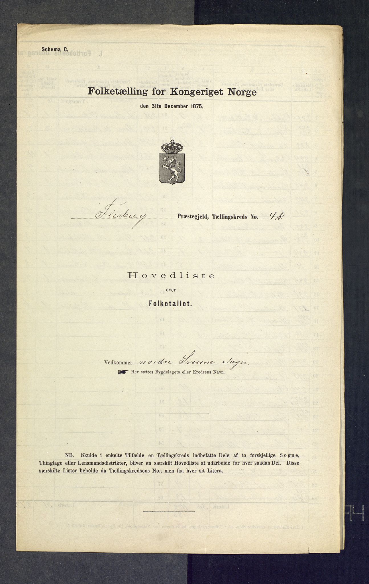 SAKO, Folketelling 1875 for 0631P Flesberg prestegjeld, 1875, s. 29