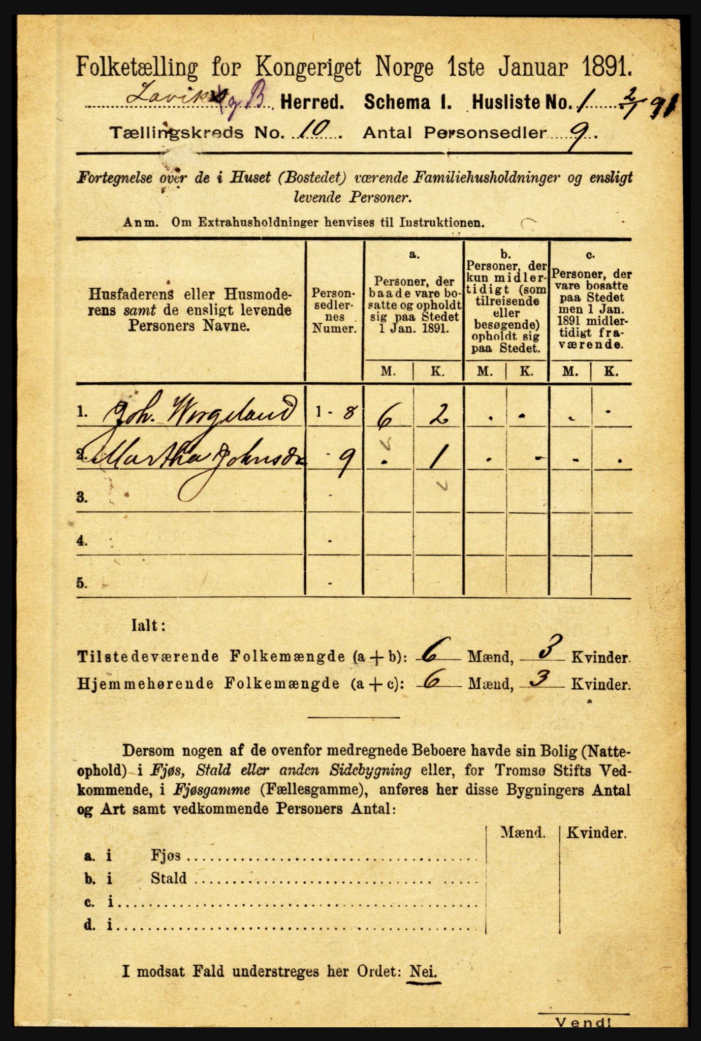 RA, Folketelling 1891 for 1415 Lavik og Brekke herred, 1891, s. 1957