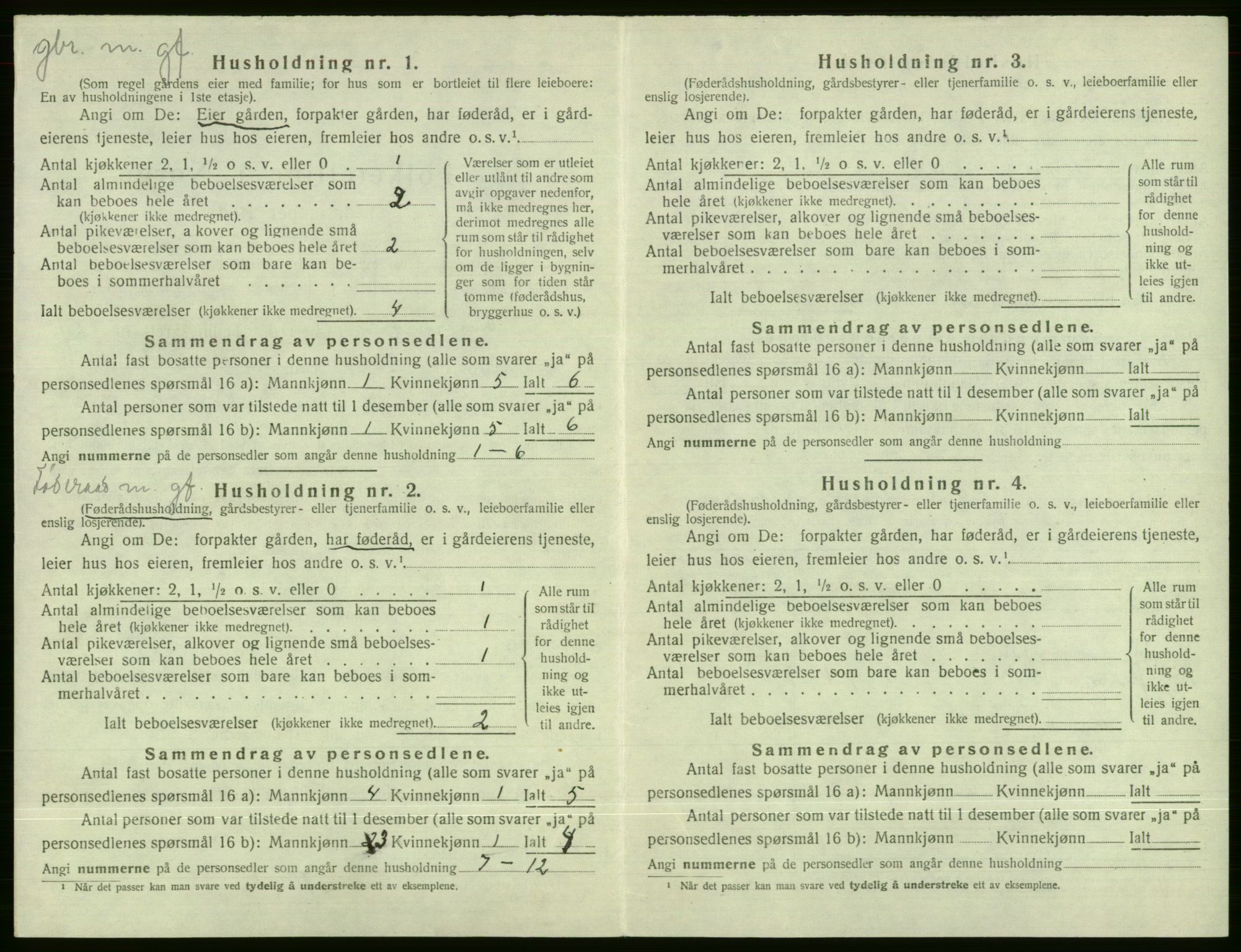 SAB, Folketelling 1920 for 1237 Evanger herred, 1920, s. 342