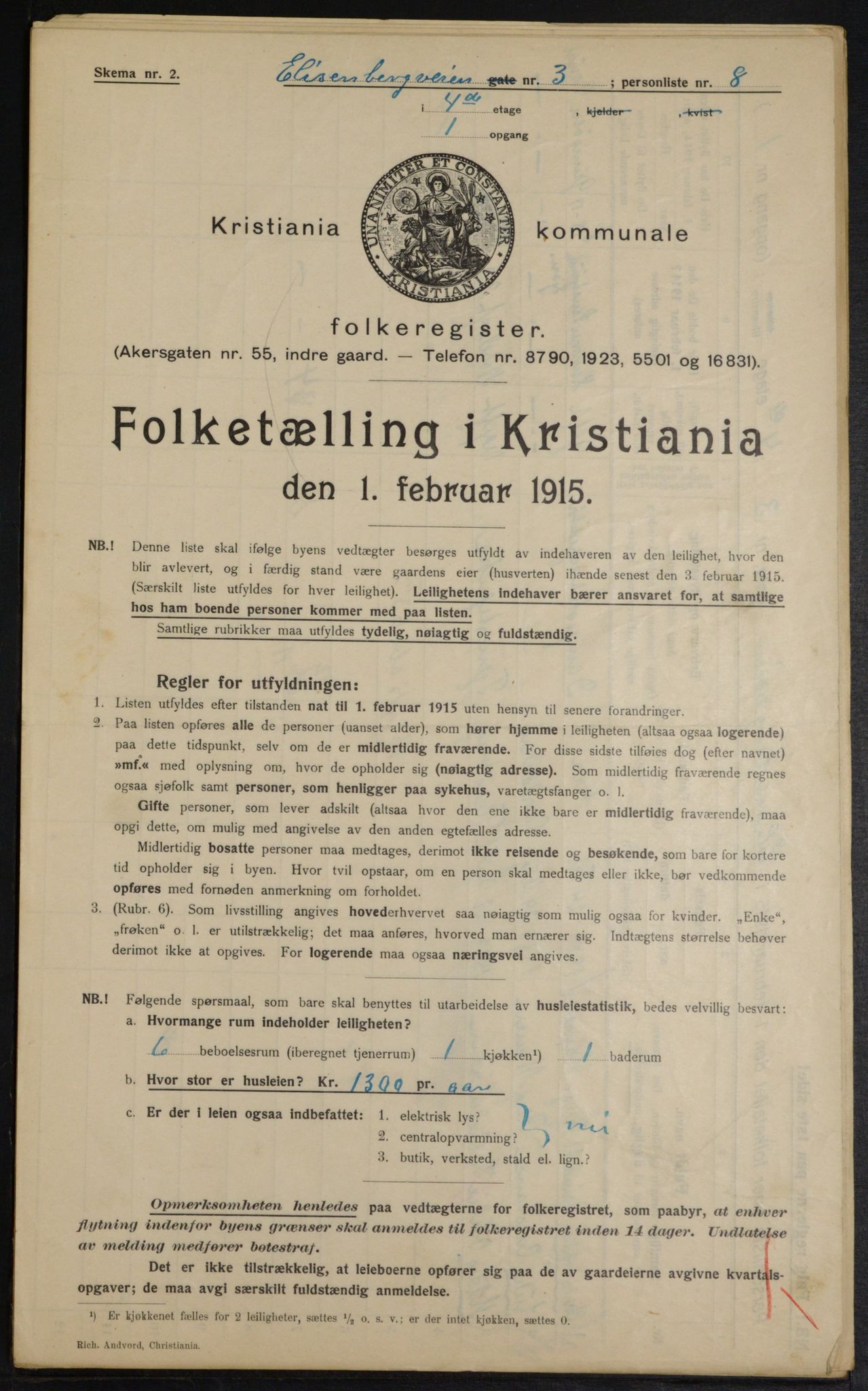 OBA, Kommunal folketelling 1.2.1915 for Kristiania, 1915, s. 20002