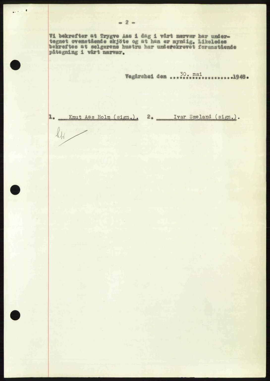 Nedenes sorenskriveri, SAK/1221-0006/G/Gb/Gba/L0059: Pantebok nr. A11, 1948-1948, Dagboknr: 844/1948