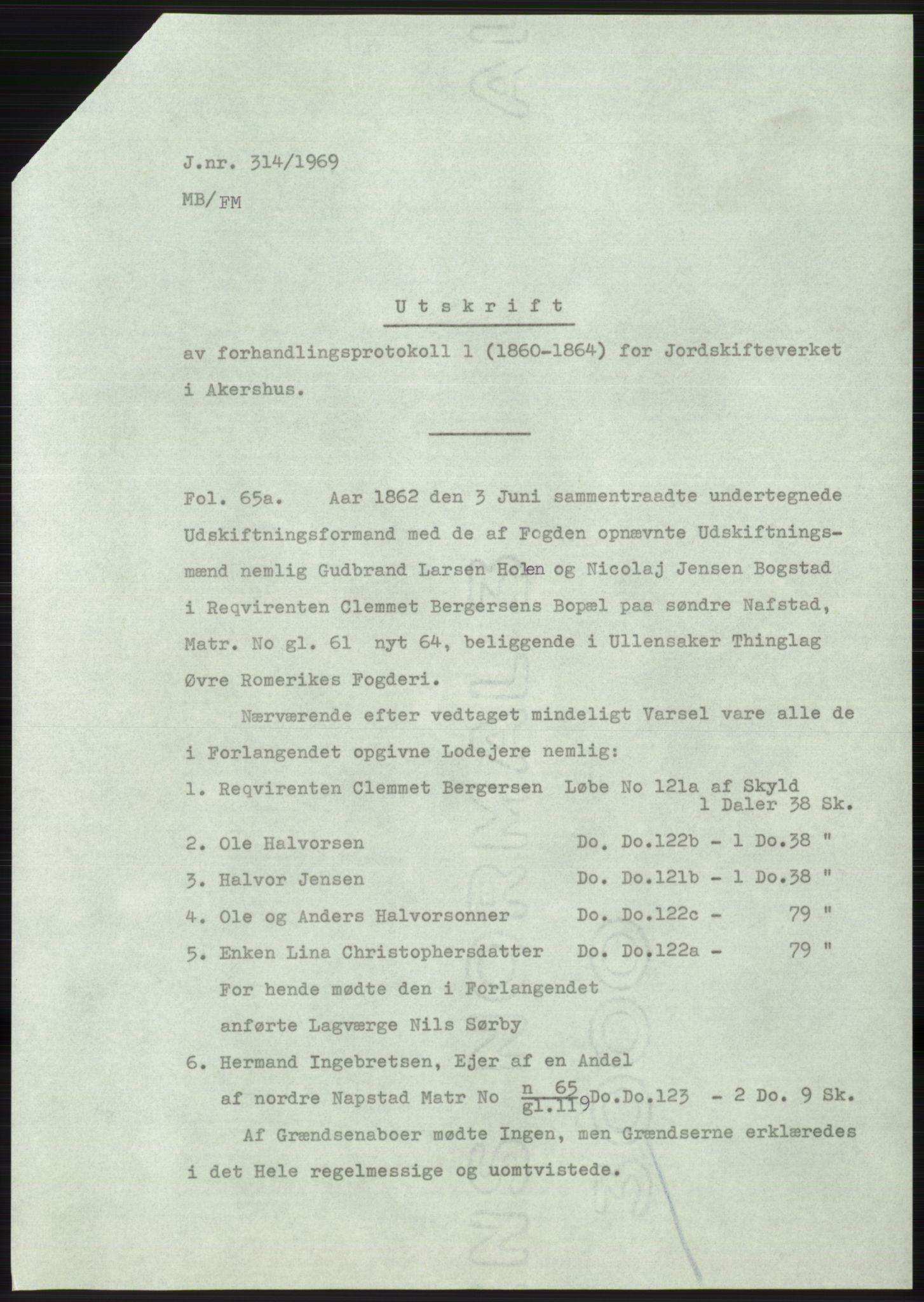Statsarkivet i Oslo, SAO/A-10621/Z/Zd/L0028: Avskrifter, j.nr 20-2143/1969, 1969, s. 27