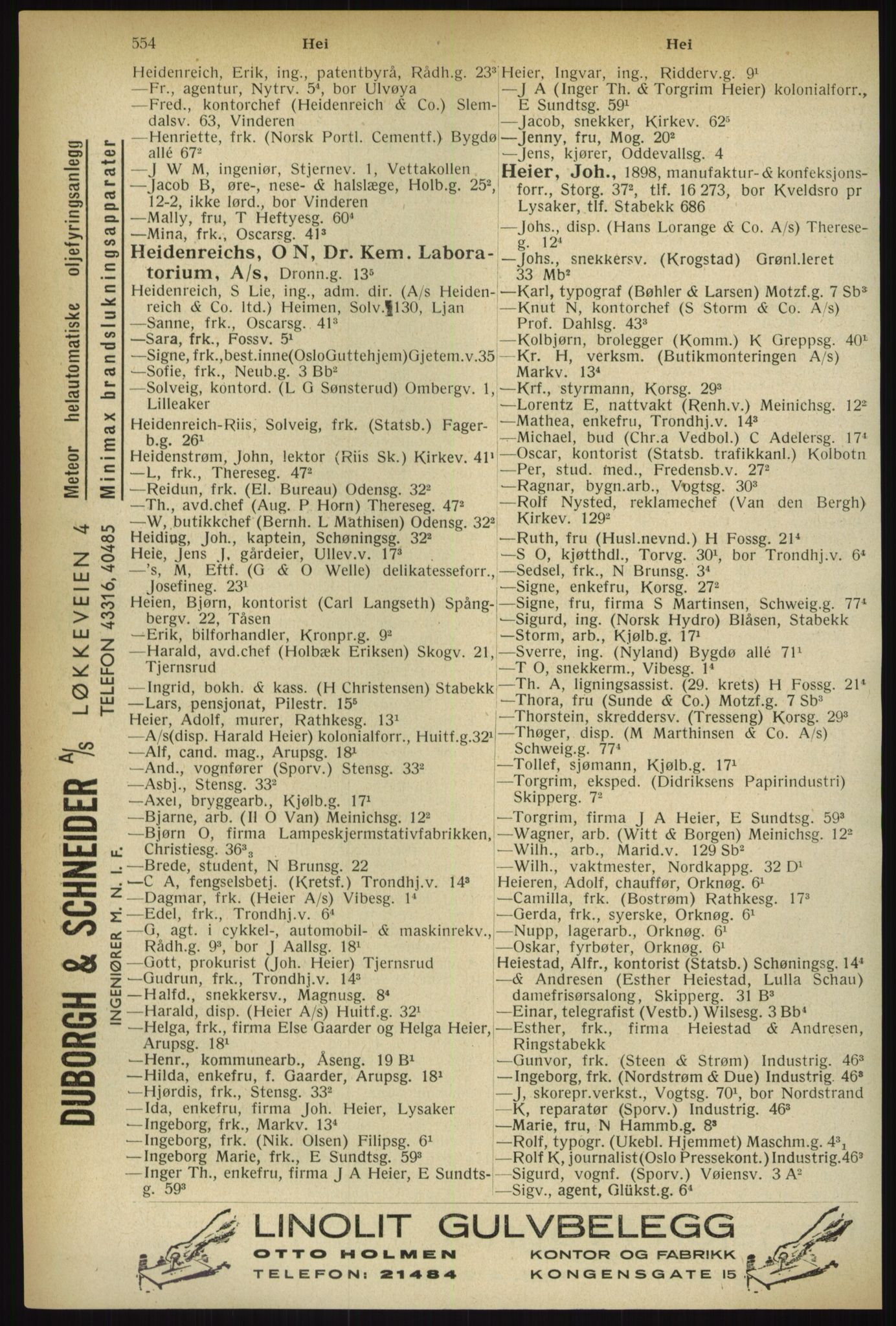 Kristiania/Oslo adressebok, PUBL/-, 1933, s. 554