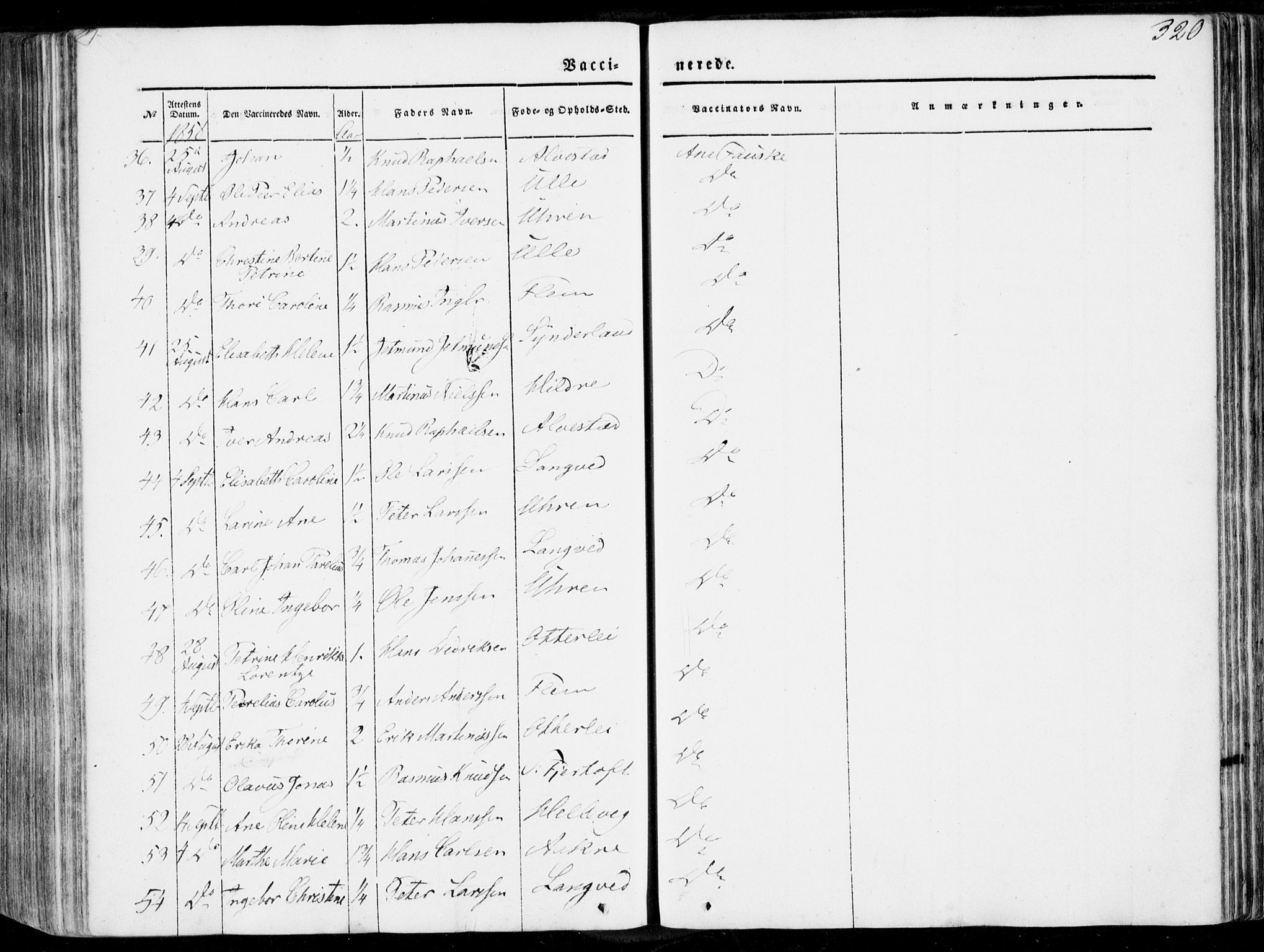 Ministerialprotokoller, klokkerbøker og fødselsregistre - Møre og Romsdal, AV/SAT-A-1454/536/L0497: Ministerialbok nr. 536A06, 1845-1865, s. 320