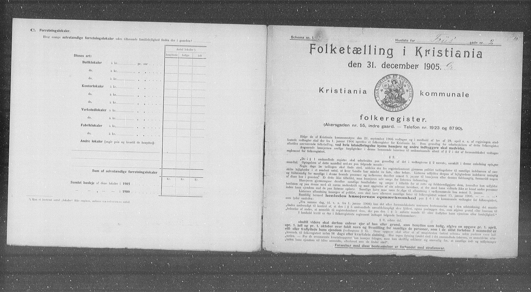 OBA, Kommunal folketelling 31.12.1905 for Kristiania kjøpstad, 1905, s. 13842