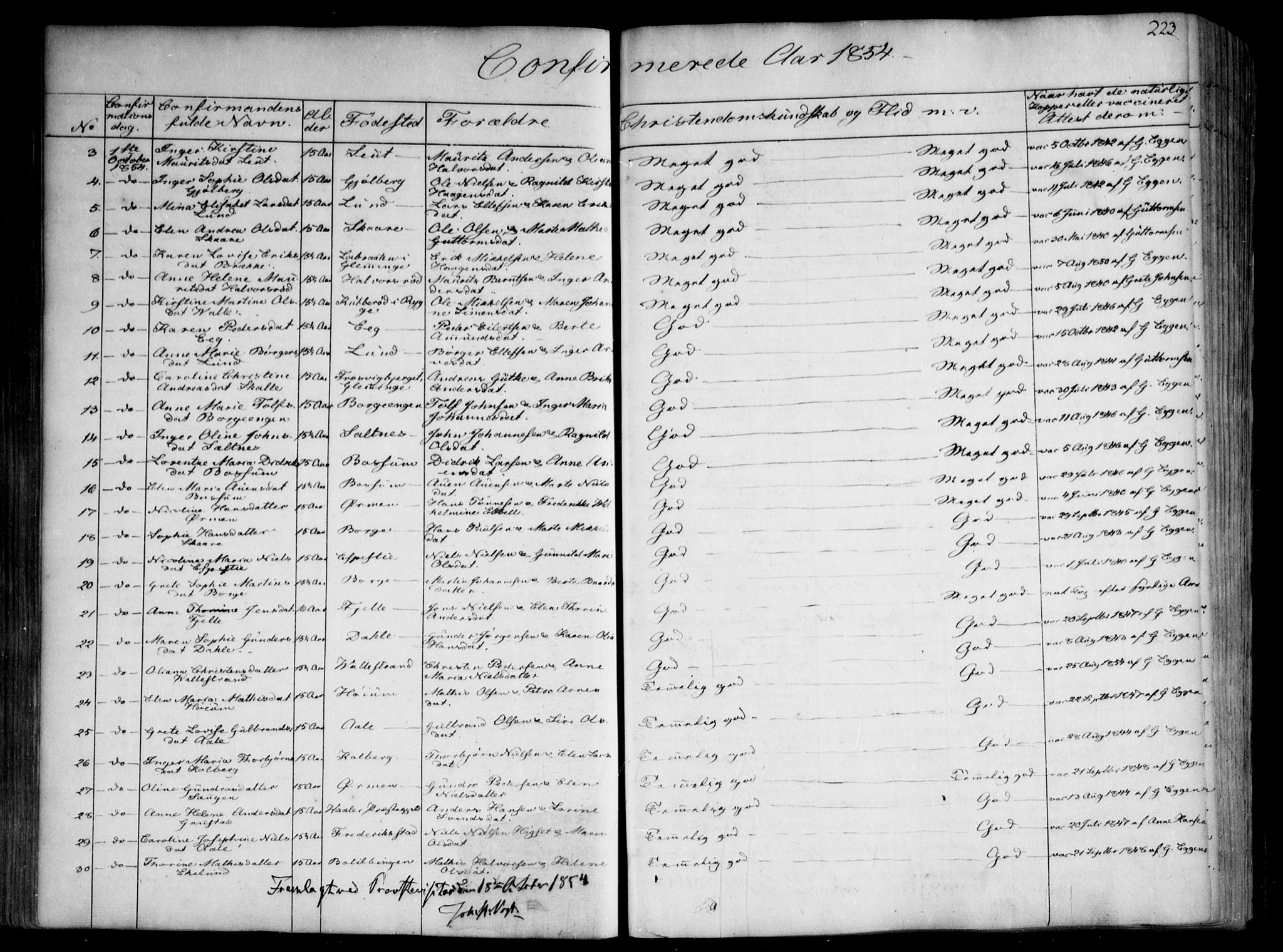Onsøy prestekontor Kirkebøker, AV/SAO-A-10914/F/Fa/L0003: Ministerialbok nr. I 3, 1841-1860, s. 223