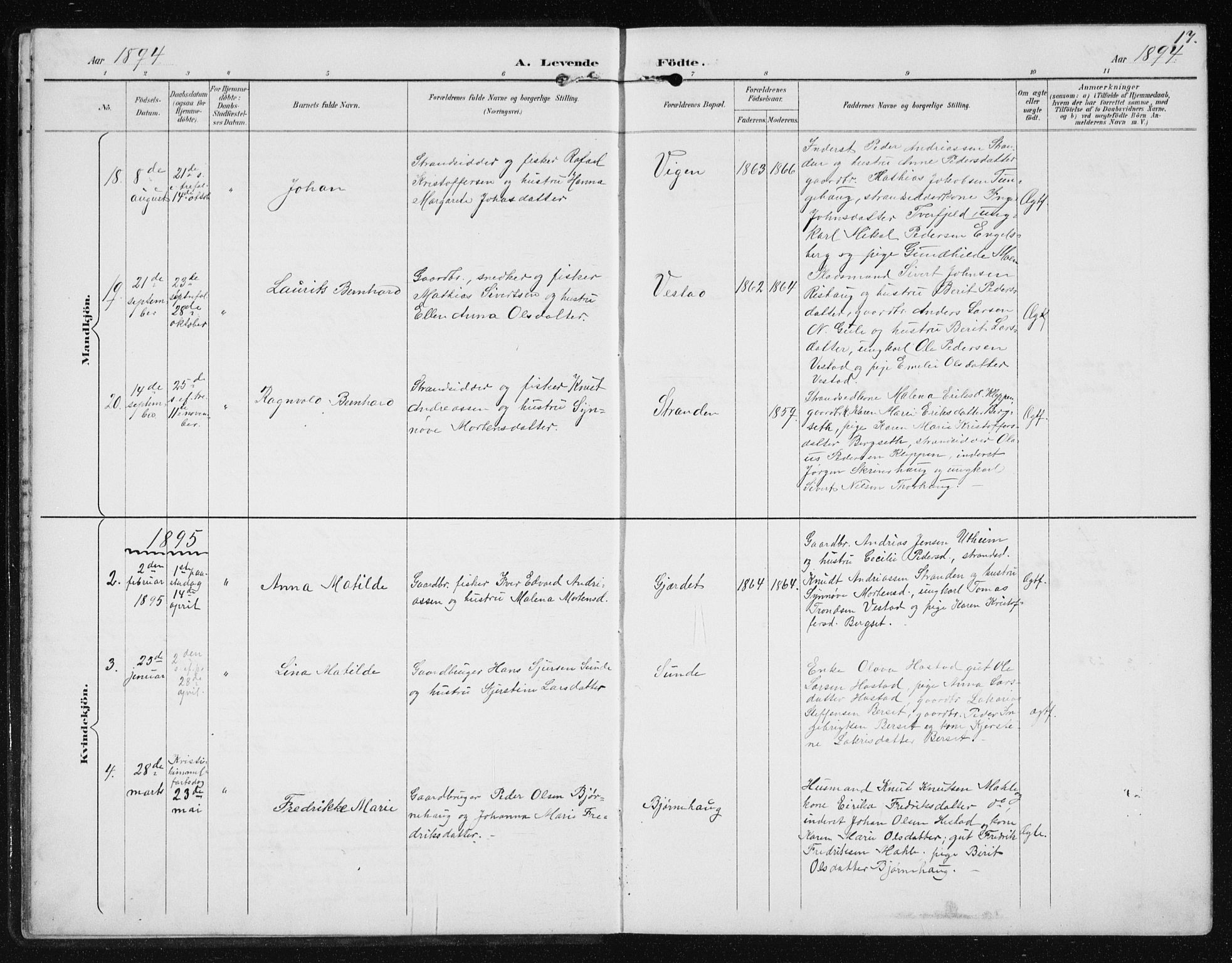 Ministerialprotokoller, klokkerbøker og fødselsregistre - Møre og Romsdal, AV/SAT-A-1454/566/L0773: Klokkerbok nr. 566C02, 1892-1909, s. 17