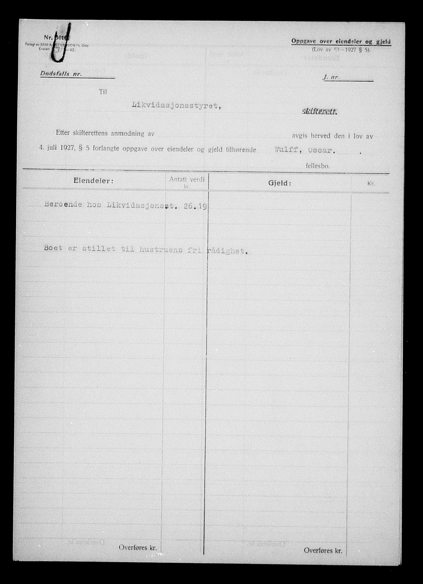 Justisdepartementet, Tilbakeføringskontoret for inndratte formuer, RA/S-1564/H/Hc/Hcc/L0988: --, 1945-1947, s. 313