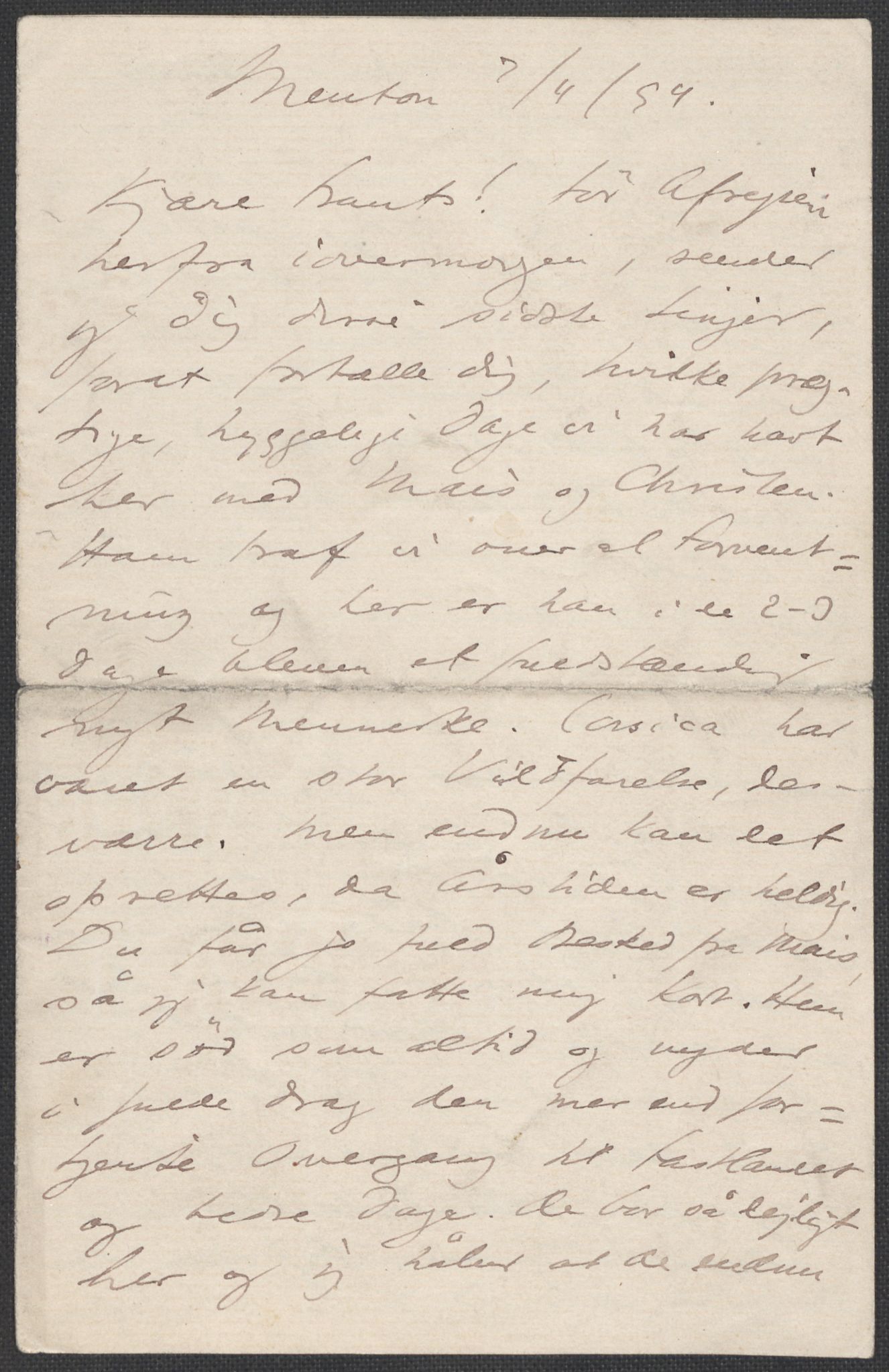 Beyer, Frants, RA/PA-0132/F/L0001: Brev fra Edvard Grieg til Frantz Beyer og "En del optegnelser som kan tjene til kommentar til brevene" av Marie Beyer, 1872-1907, s. 423