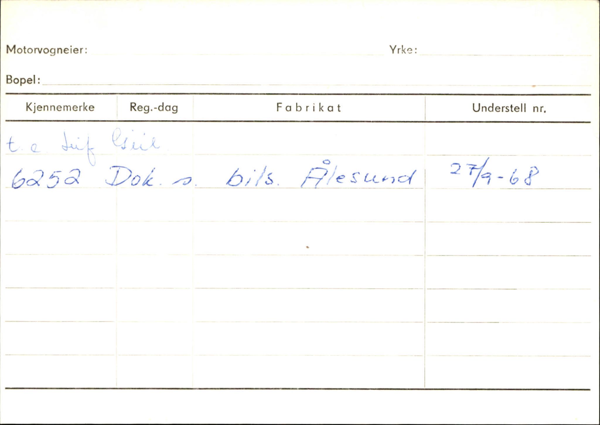 Statens vegvesen, Sogn og Fjordane vegkontor, SAB/A-5301/4/F/L0130: Eigarregister Eid T-Å. Høyanger A-O, 1945-1975, s. 1346