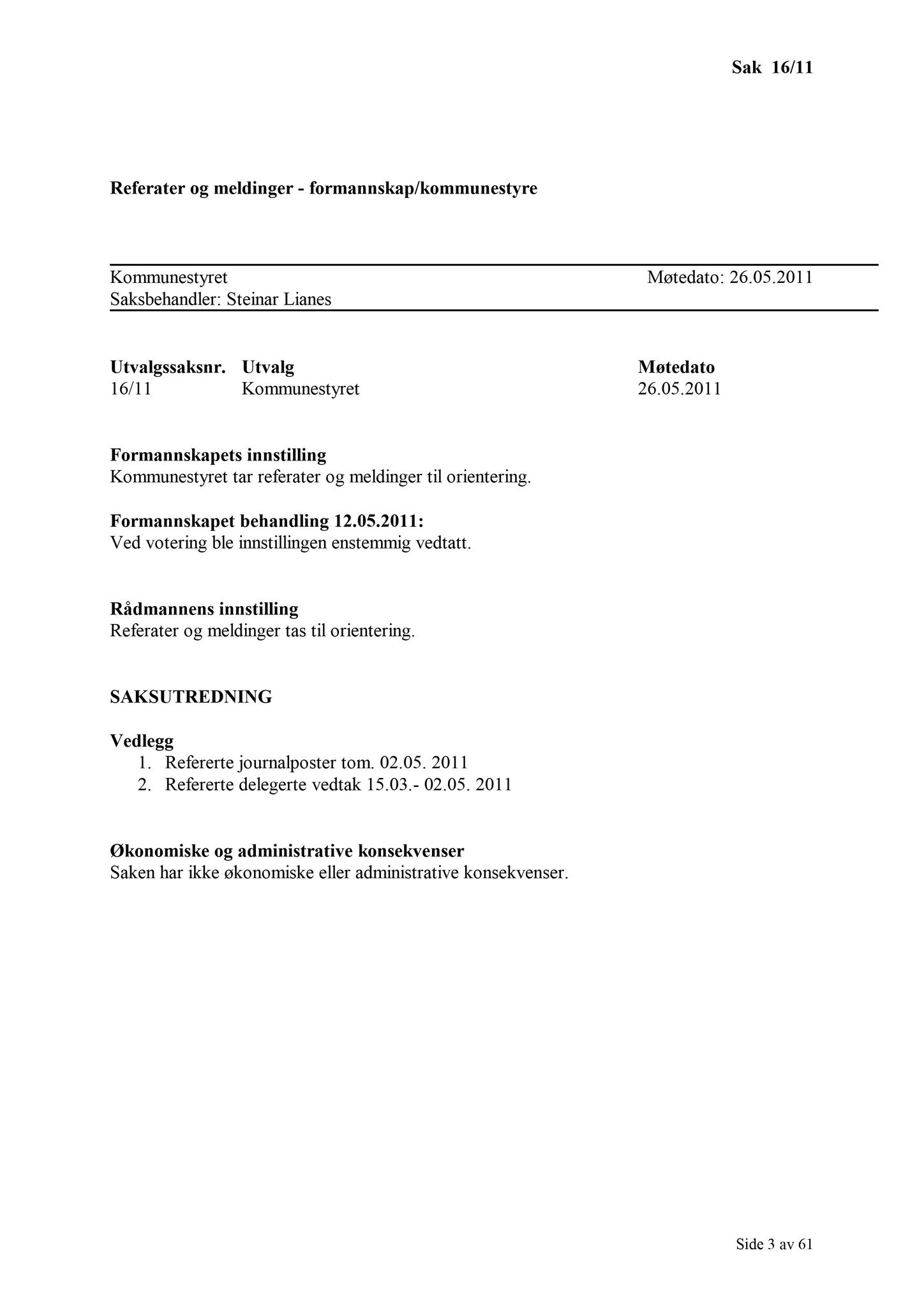 Klæbu Kommune, TRKO/KK/01-KS/L004: Kommunestyret - Møtedokumenter, 2011, s. 321