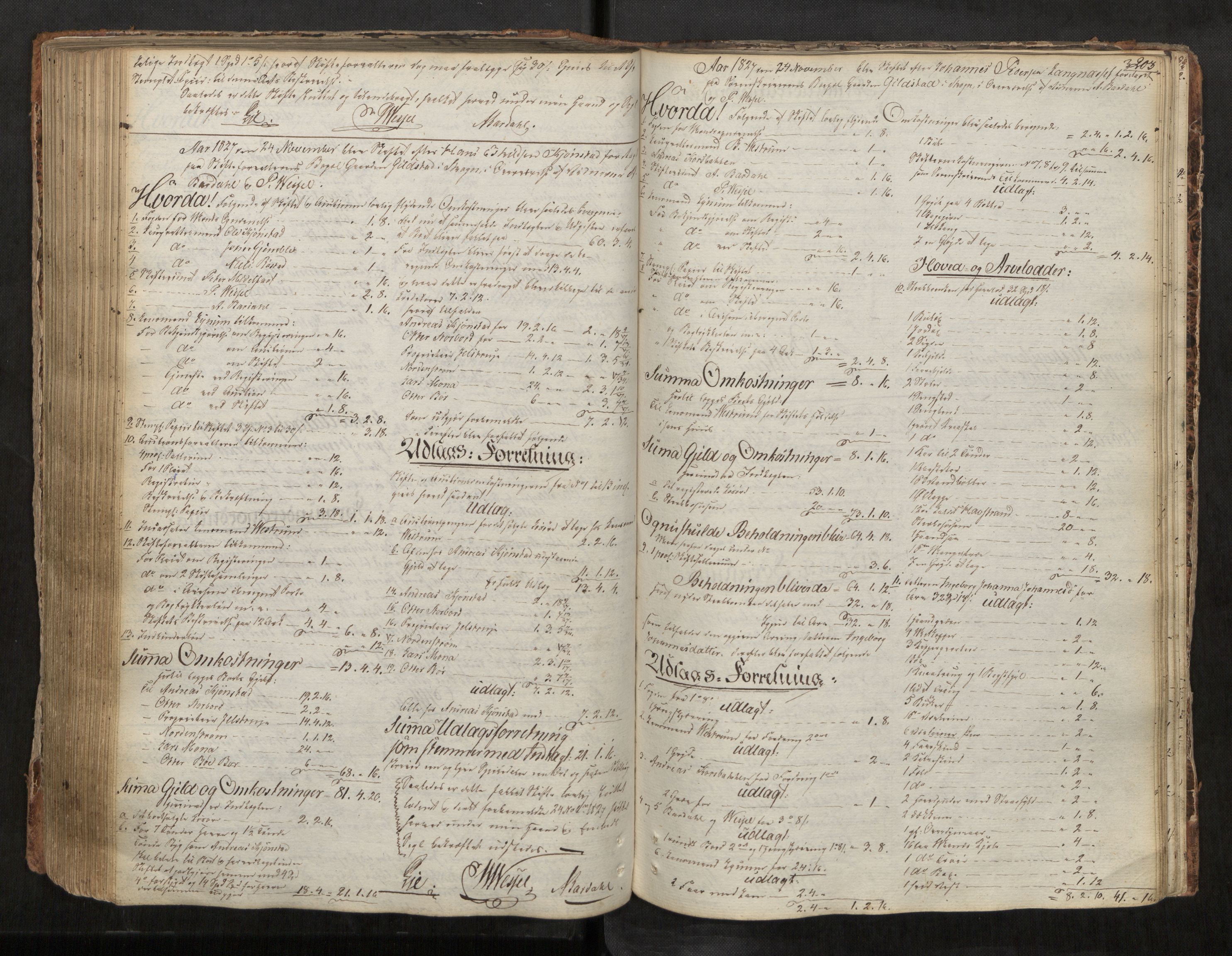 Stjør- og Verdal sorenskriveri, AV/SAT-A-4167/1/3/3A/L0034: Skifteprotokoll 29, 1818-1837, s. 203