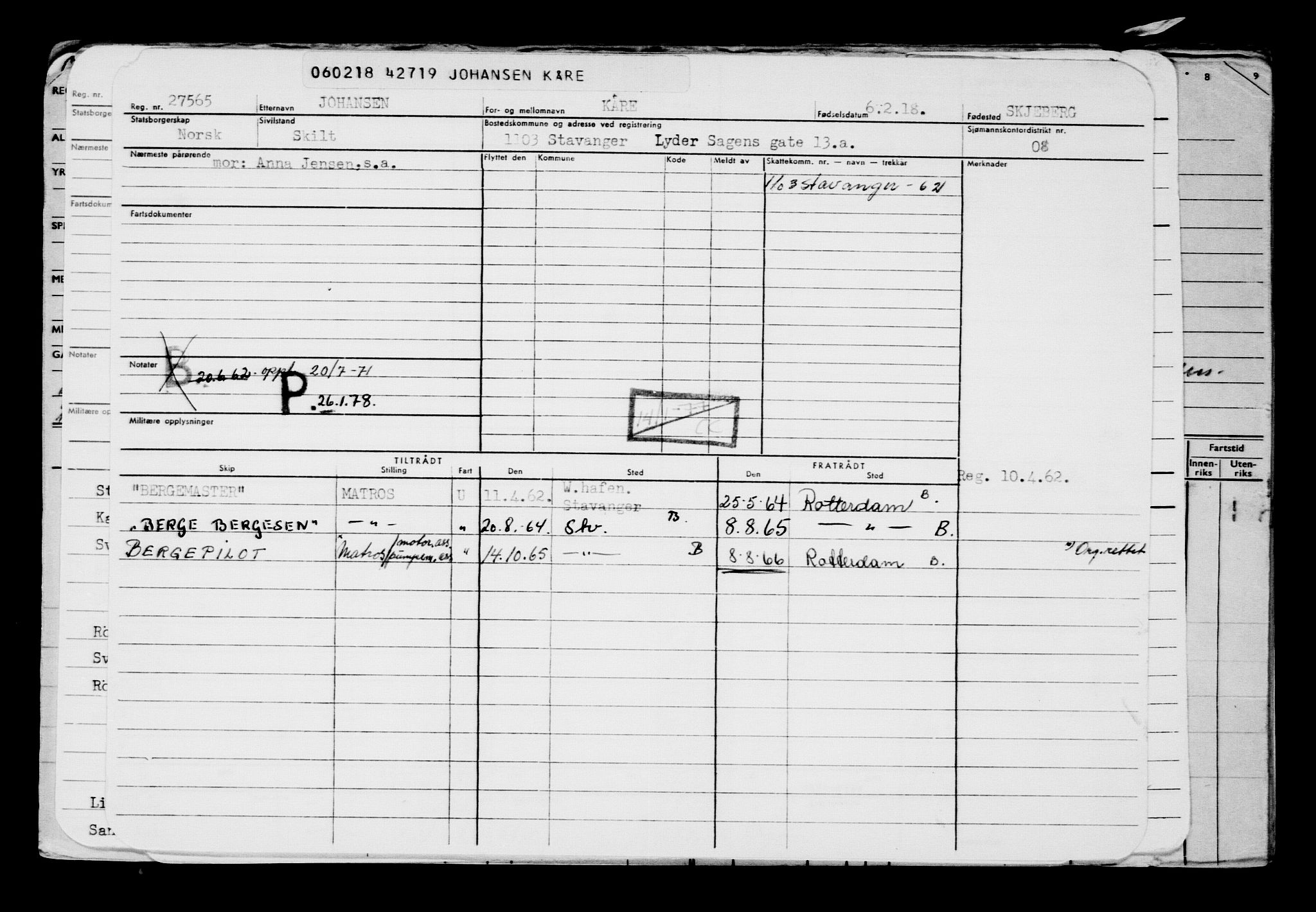 Direktoratet for sjømenn, AV/RA-S-3545/G/Gb/L0155: Hovedkort, 1918, s. 361