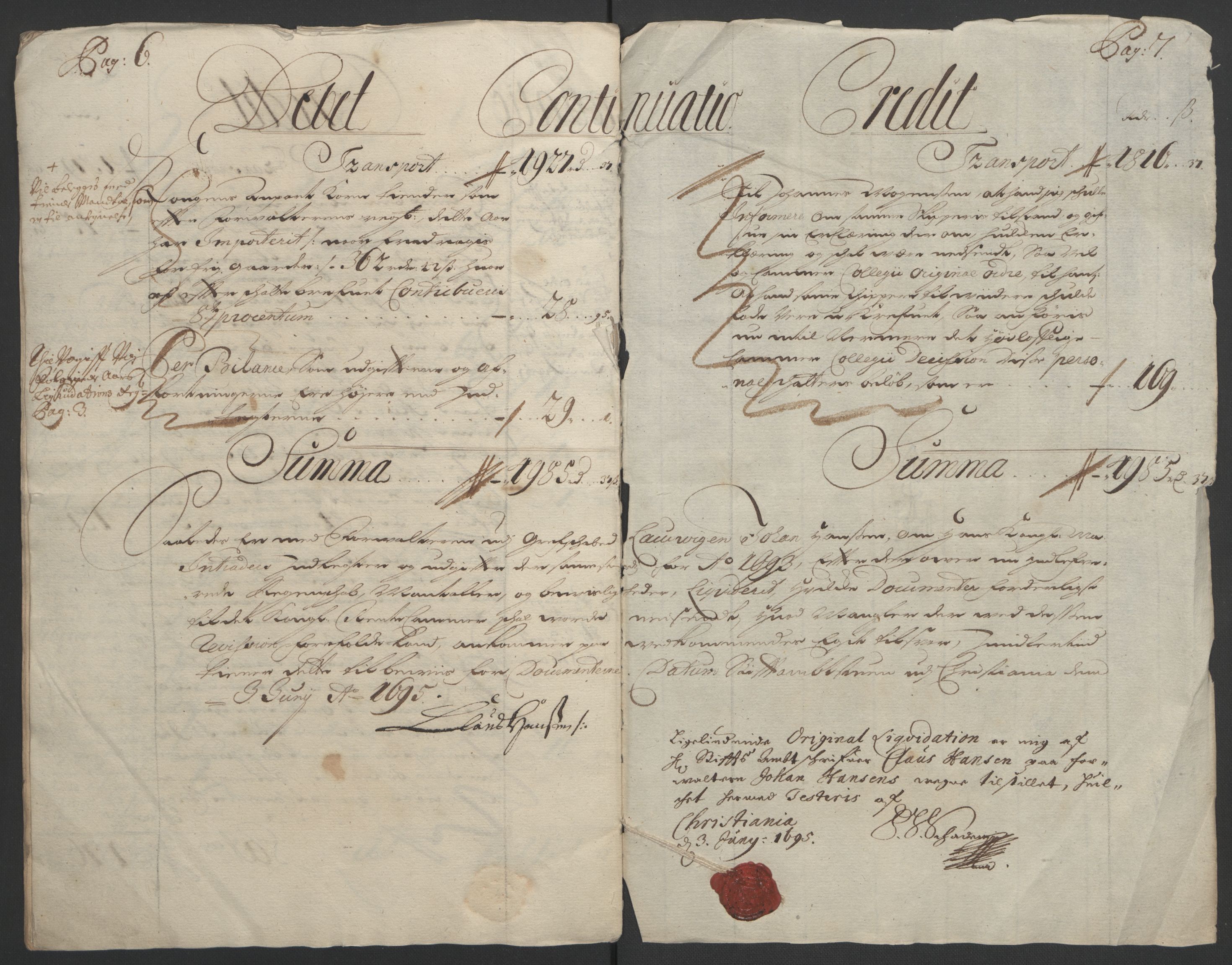 Rentekammeret inntil 1814, Reviderte regnskaper, Fogderegnskap, RA/EA-4092/R33/L1974: Fogderegnskap Larvik grevskap, 1693-1695, s. 15