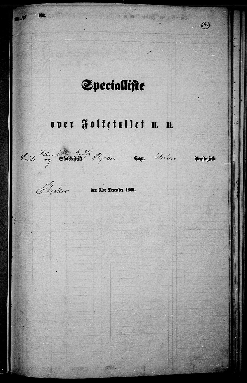 RA, Folketelling 1865 for 0513P Skjåk prestegjeld, 1865, s. 46