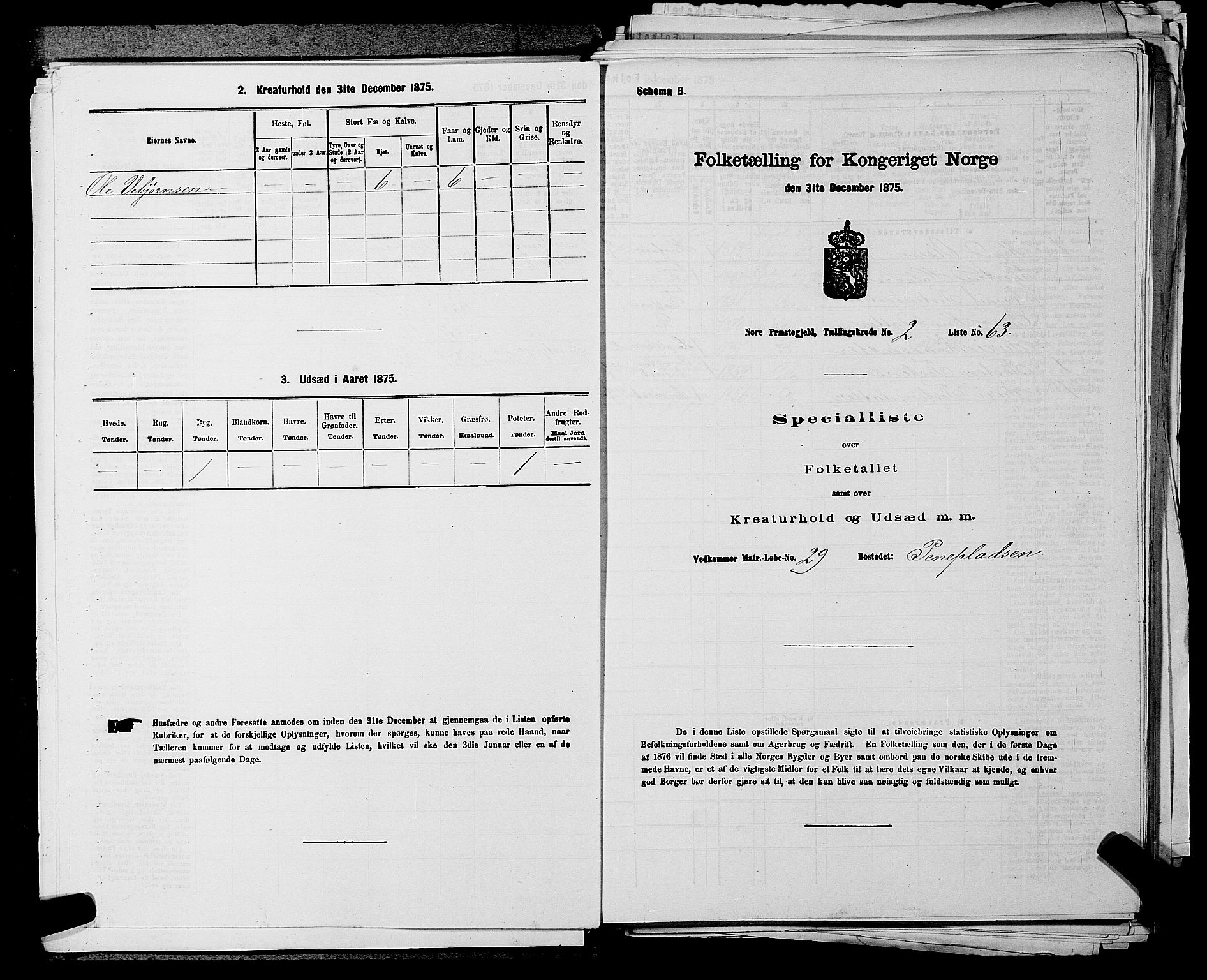SAKO, Folketelling 1875 for 0633P Nore prestegjeld, 1875, s. 201