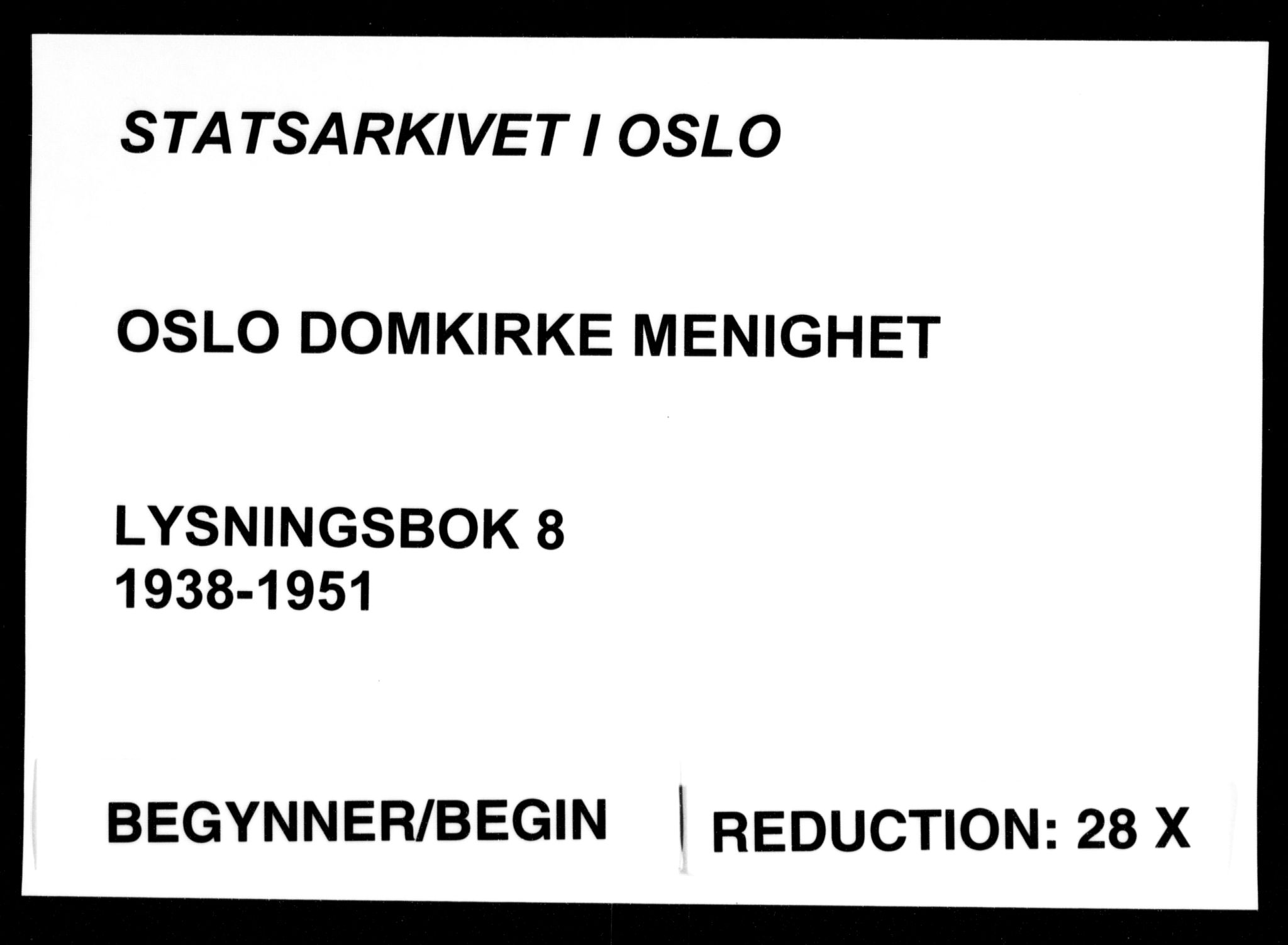 Oslo domkirke Kirkebøker, SAO/A-10752/H/Ha/L0008: Lysningsprotokoll nr. 8, 1938-1951